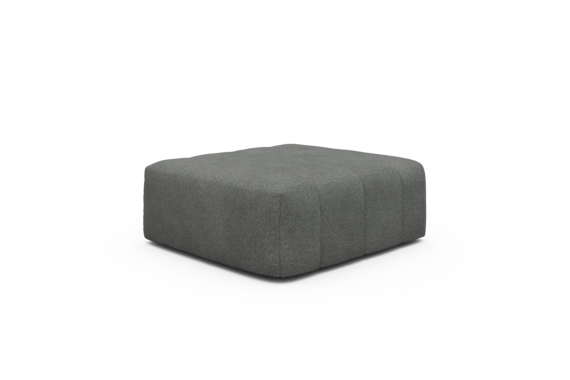 Sitzhocker Hugo Ottomane Boucle-Ash-Grey