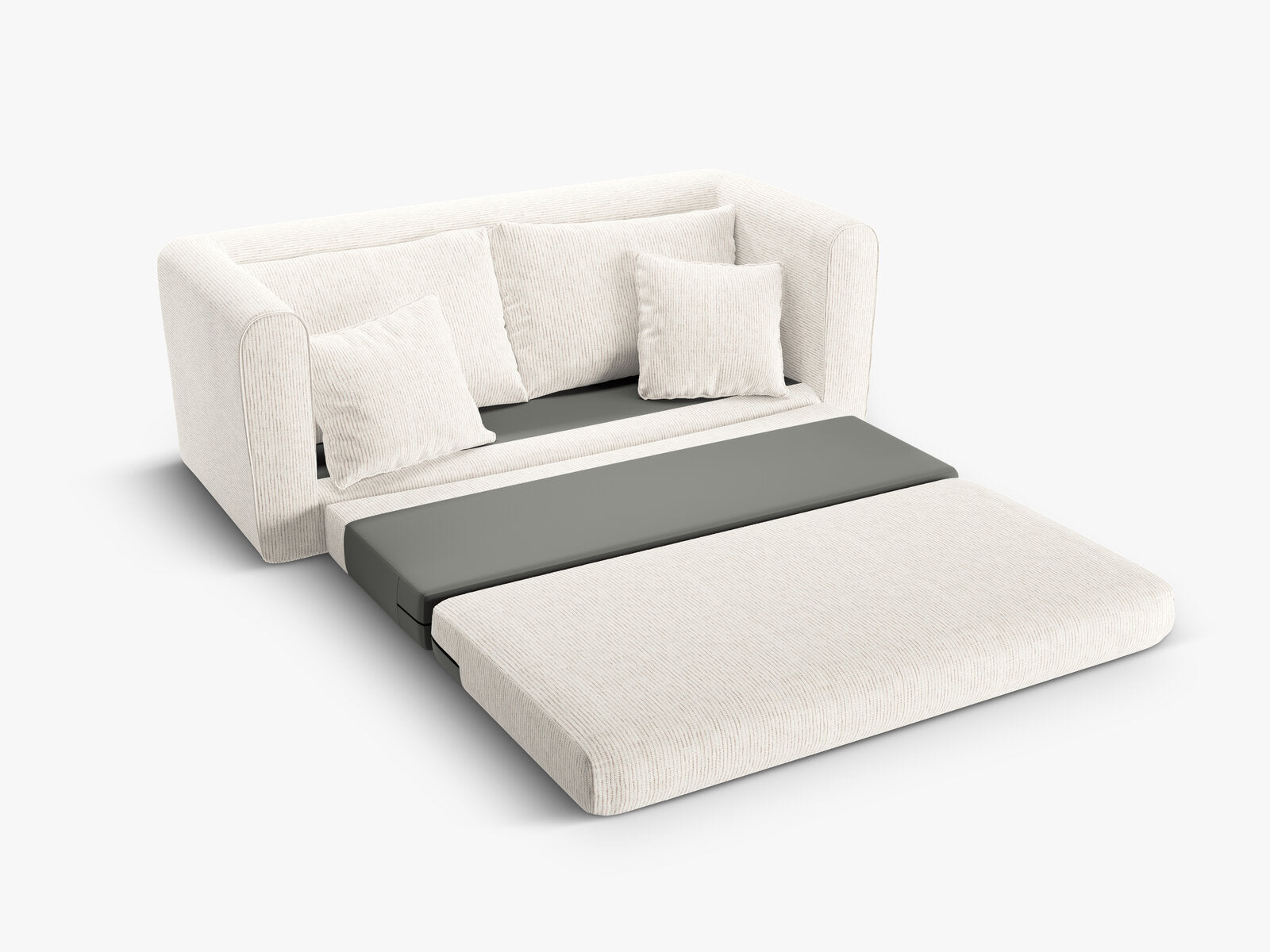 Micadoni Sofa Lido 2-Sitzer Strukturierter Stoff Helles Beige