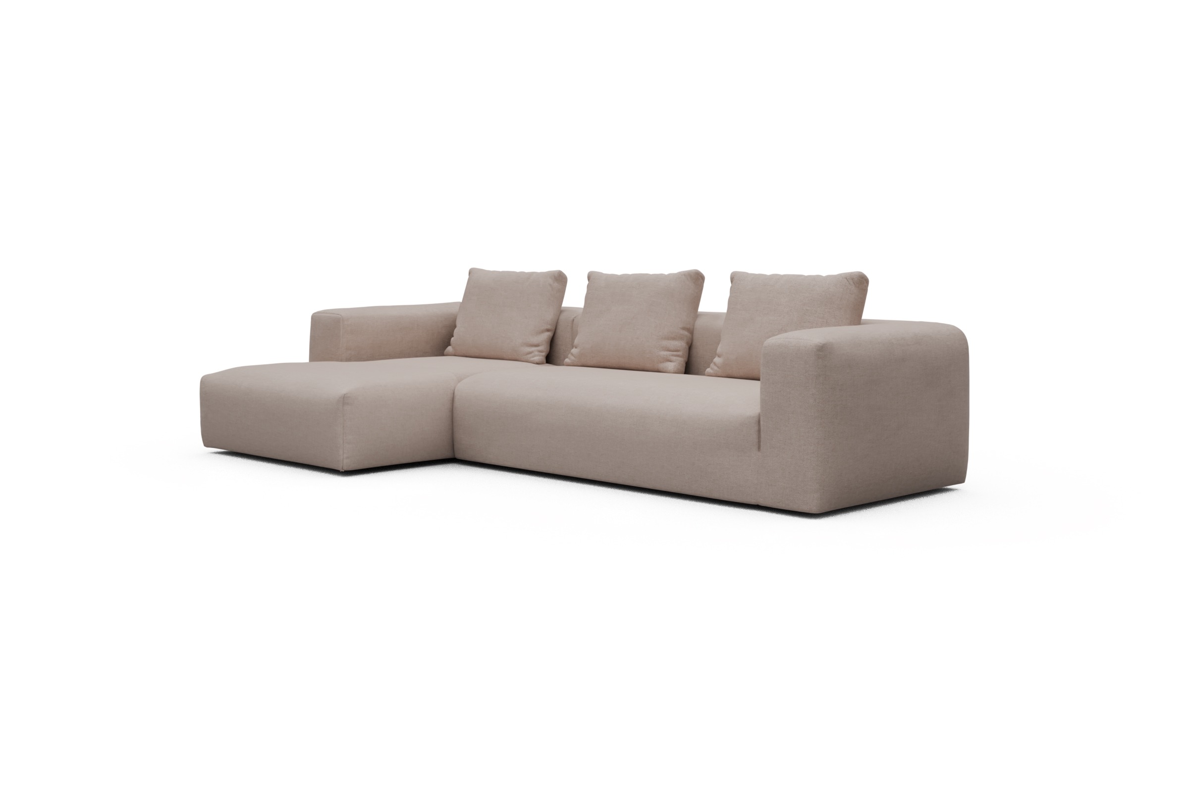 Ecksofa Fred Chaiselongue links mit 2,5-Sitzer Weda-Sand