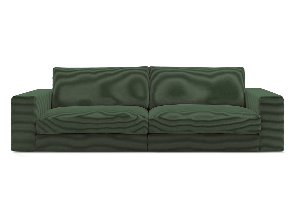 Bobochic Leonard Sofa 3-Sitzer 234 × 109 cm Cordsamt Dunkelgrün