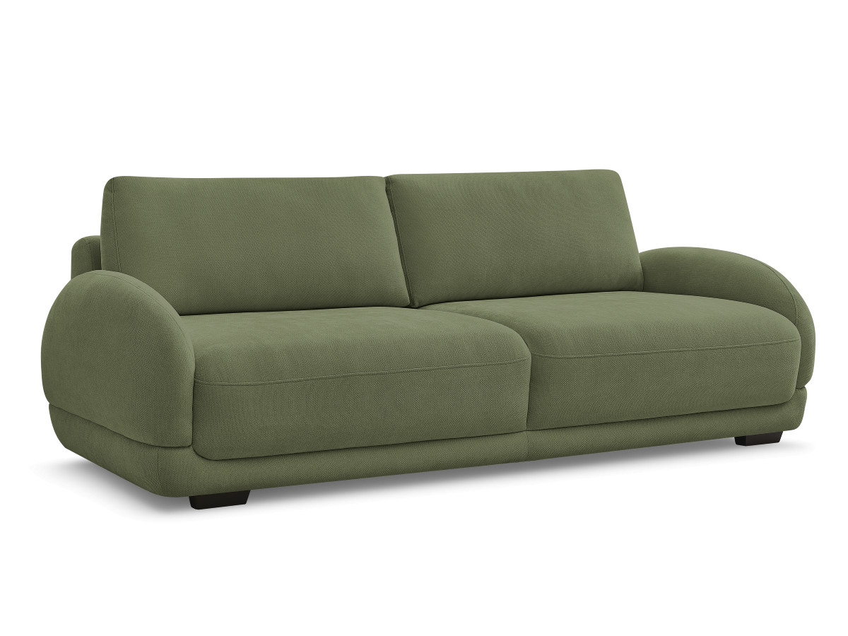 Bobochic Monica Schlafsofa 3-Sitzer mit Bettkasten Stoff Grün