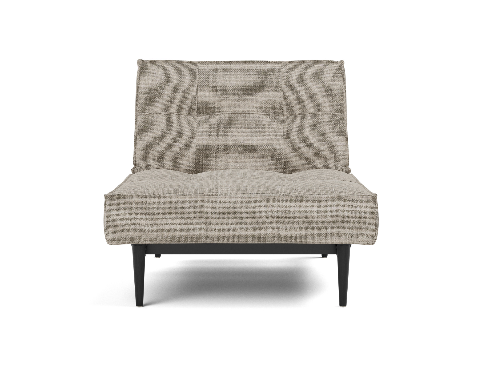 Sessel Splitback Strukturierter Stoff Kenya 579-Gravel Beine Styletto Eiche schwarz