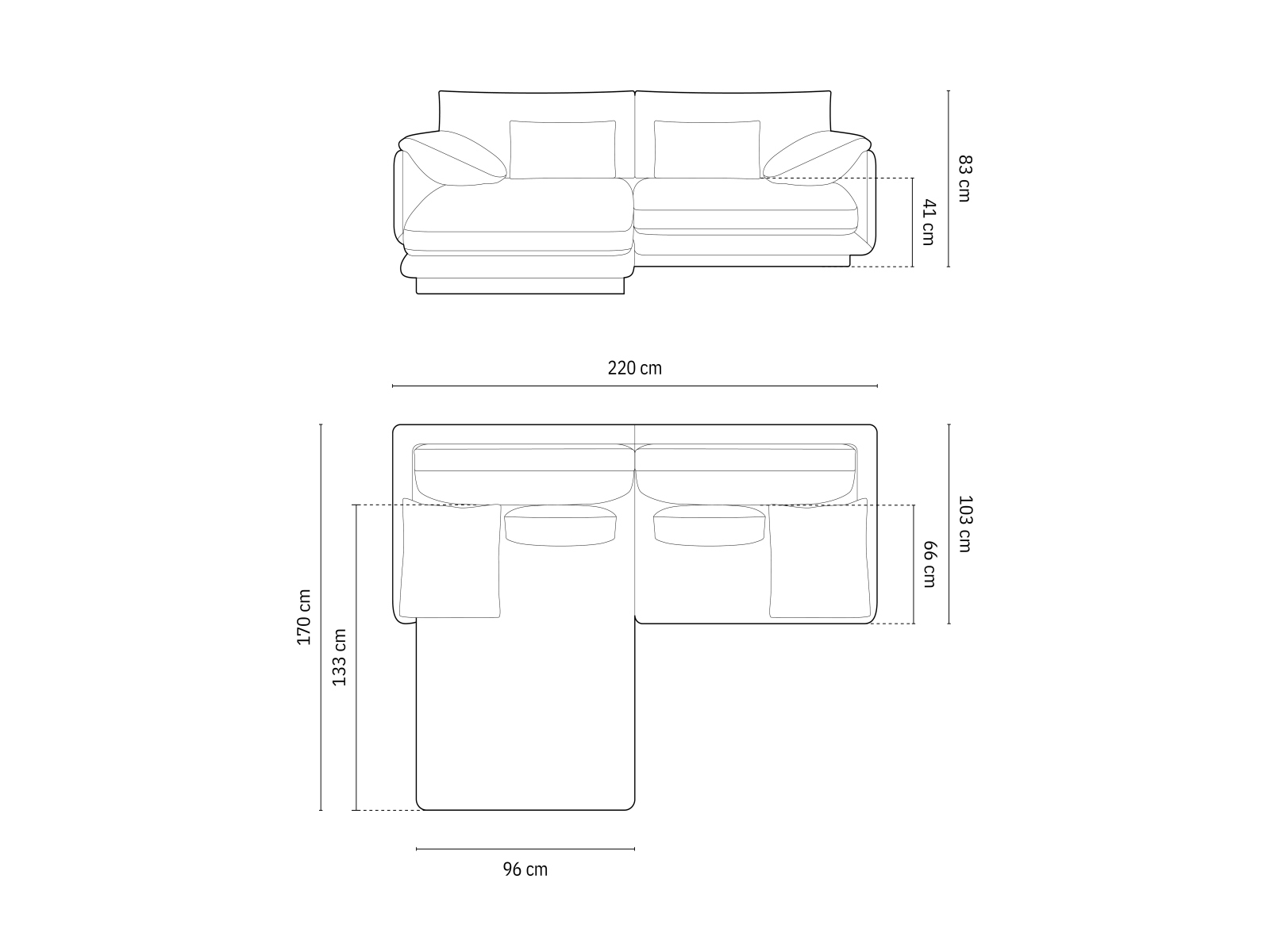 Micadoni Ecksofa Torino 3-Sitzer Links Samt Ebenholz