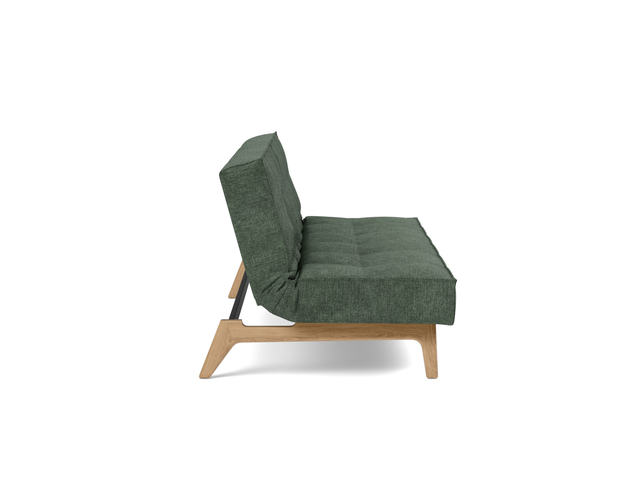 Schlafsofa Splitback Flachgewebe Avella 281-Pine-Green Beine Eiche