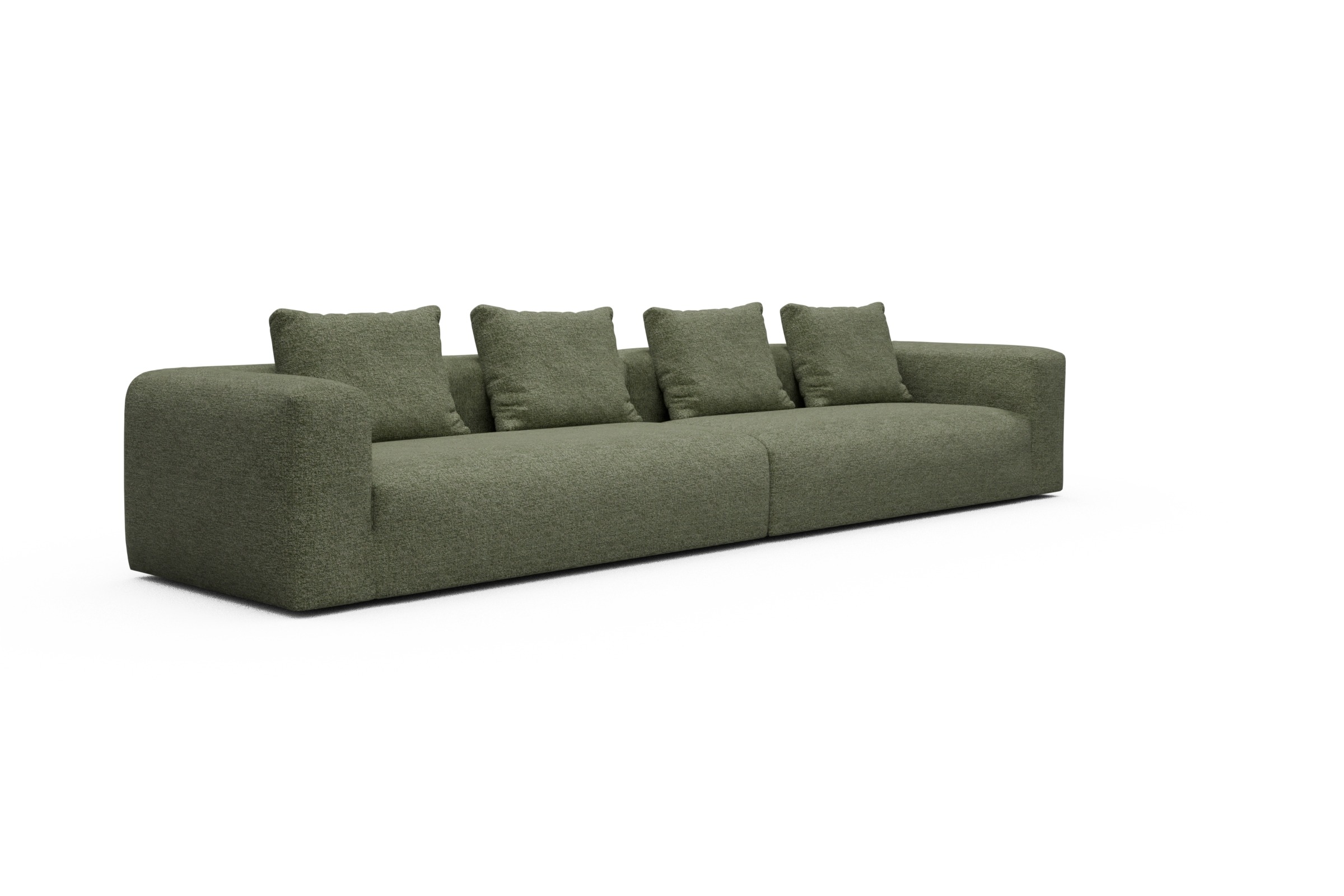 Sofa Modulares XXL Sofa Fred 5-Sitzer Carreno-Vivid-Green