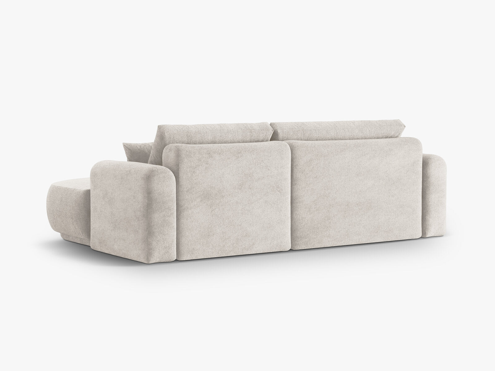 Micadoni Ella Ecksofa 5-Sitzer mit Schlaffunktion Rechts Strukturierter Stoff Sorella Beige