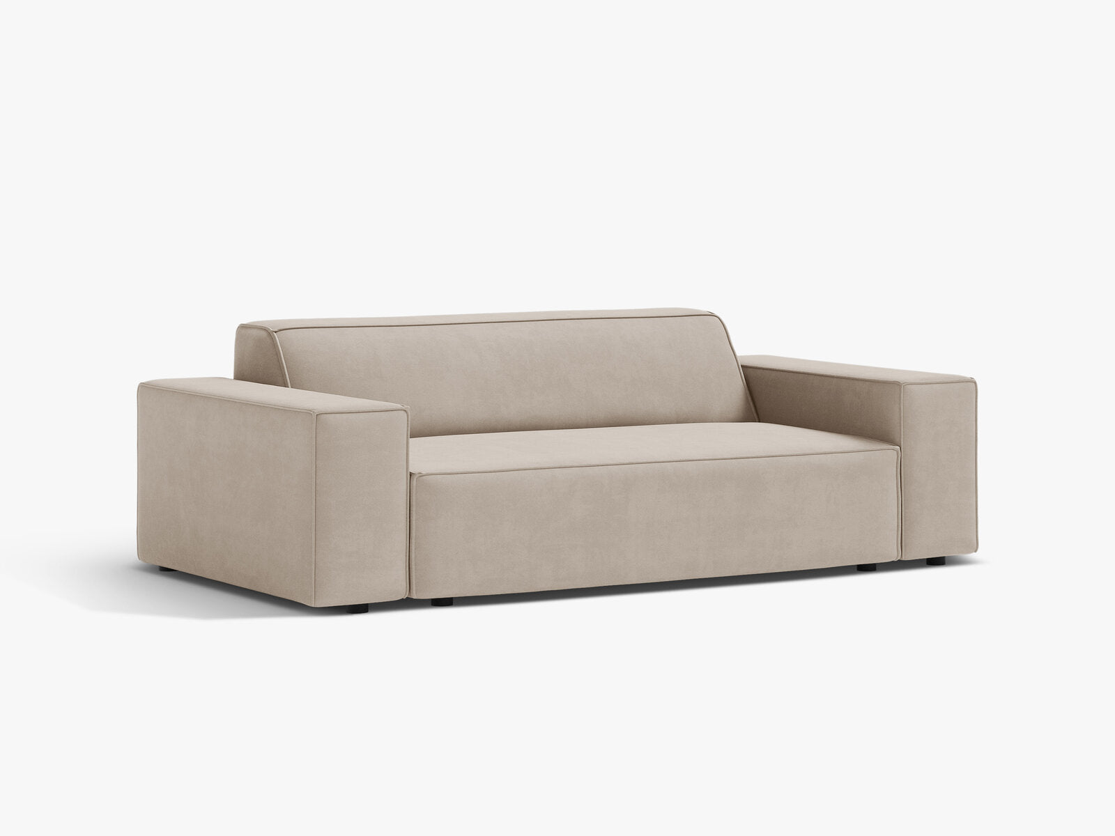 Micadoni Jodie Sofa 2-Sitzer Samt Bluvel Dunkelbeige