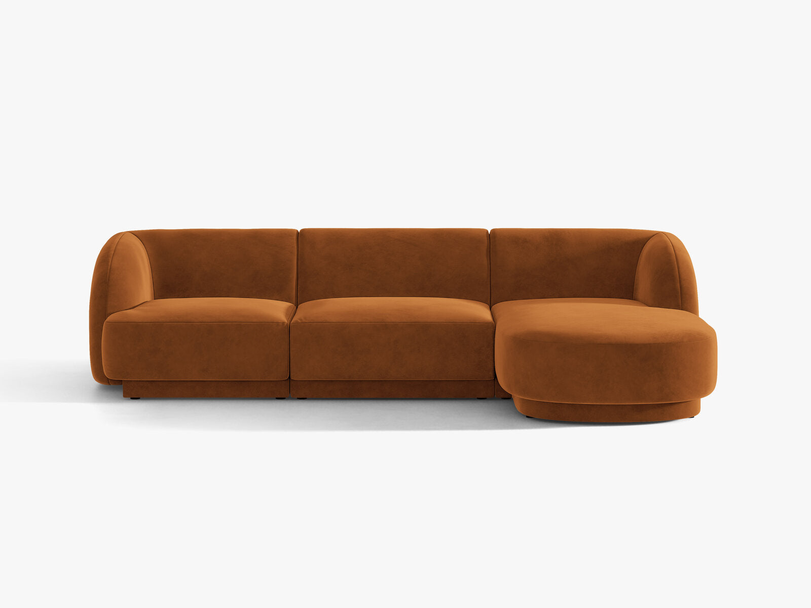 Micadoni Ecksofa Miley 4-Sitzer Rechts Samt Bluvel Terrakotta
