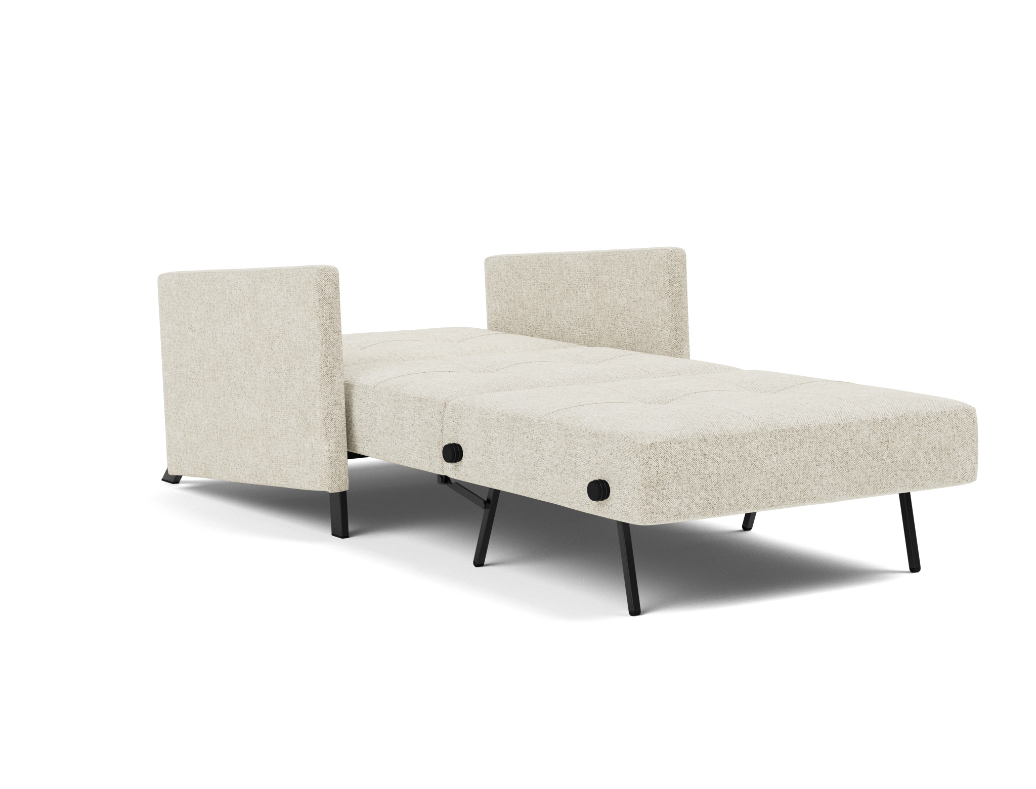 Schlafsessel Cubed 90 mit Armlehnen Strukturierter Stoff Taura 357-Off-White