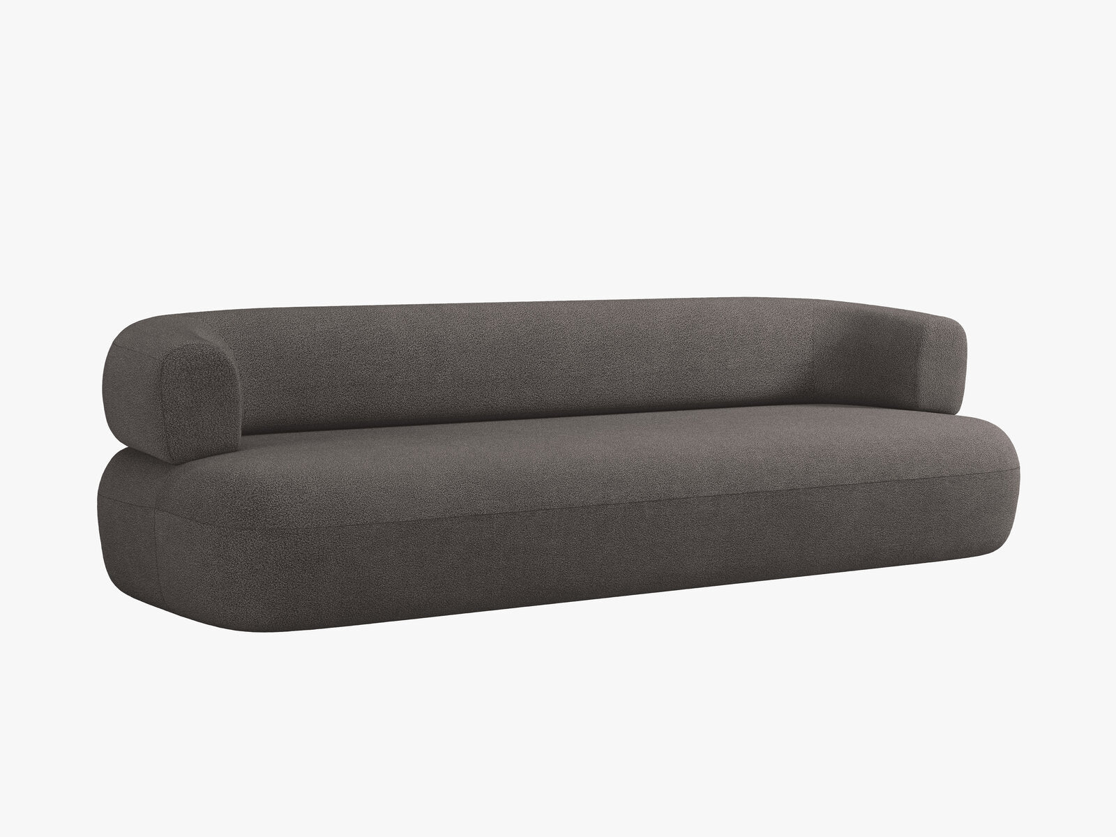 Micadoni Sofa Jenny 3-Sitzer Boucle Now or Never Grau