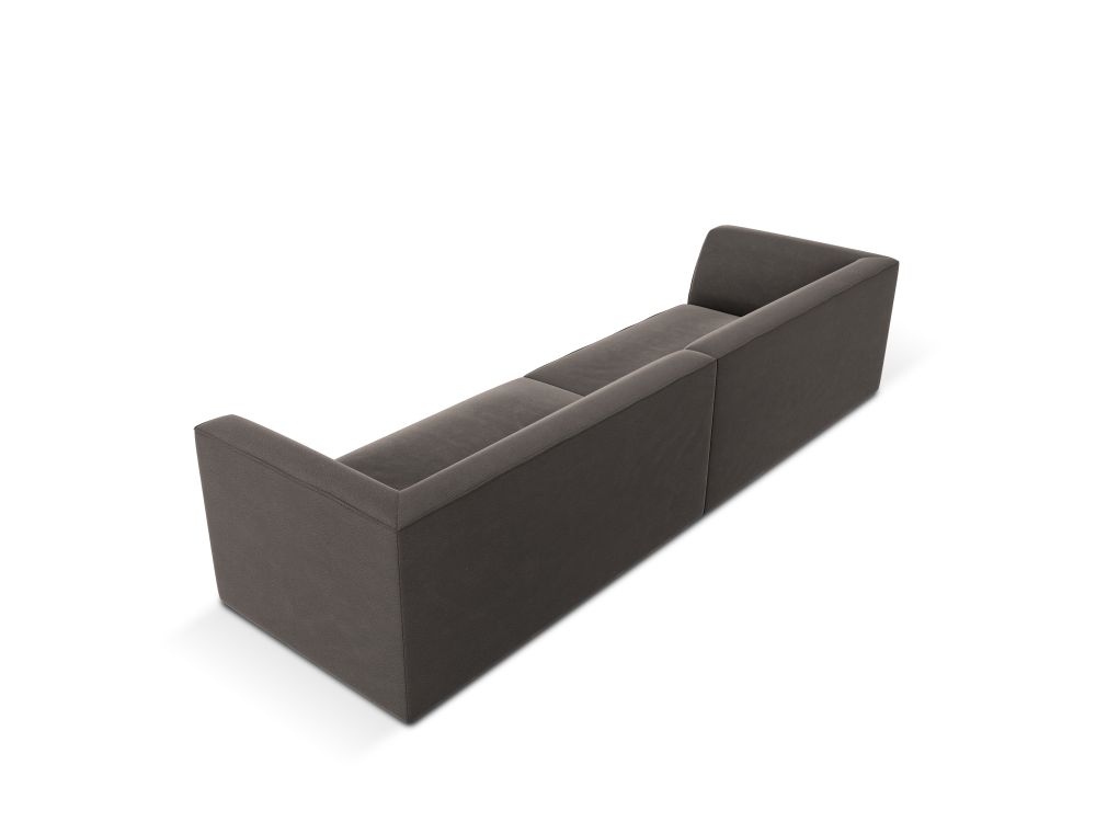 Cosmopolitan Design Sofa Siena 4-Sitzer Samt Salvador Dunkelgrau