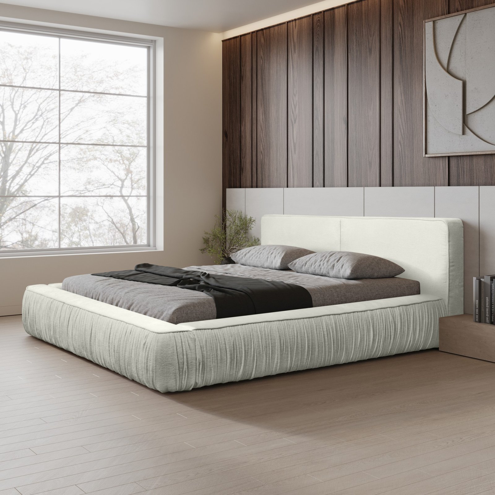 Polsterbett Beyond Chenille 160x200 mit Holzrahmen Perfect Harmony 01