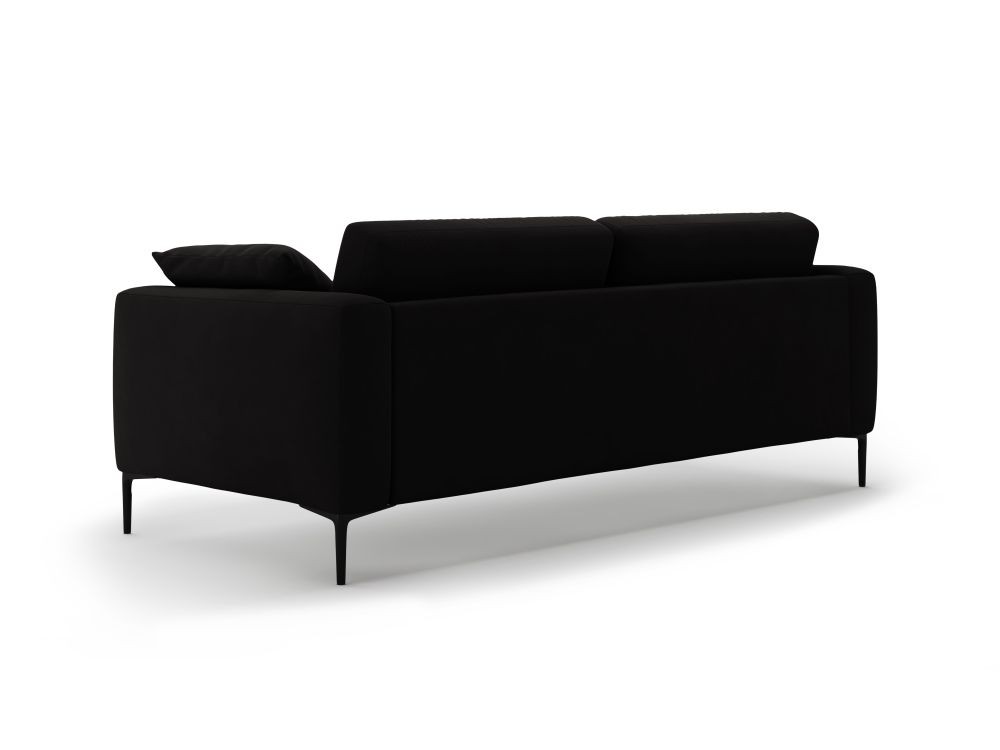 Cosmopolitan Design Sofa Lazio 4-Sitzer Samt Salvador Schwarz