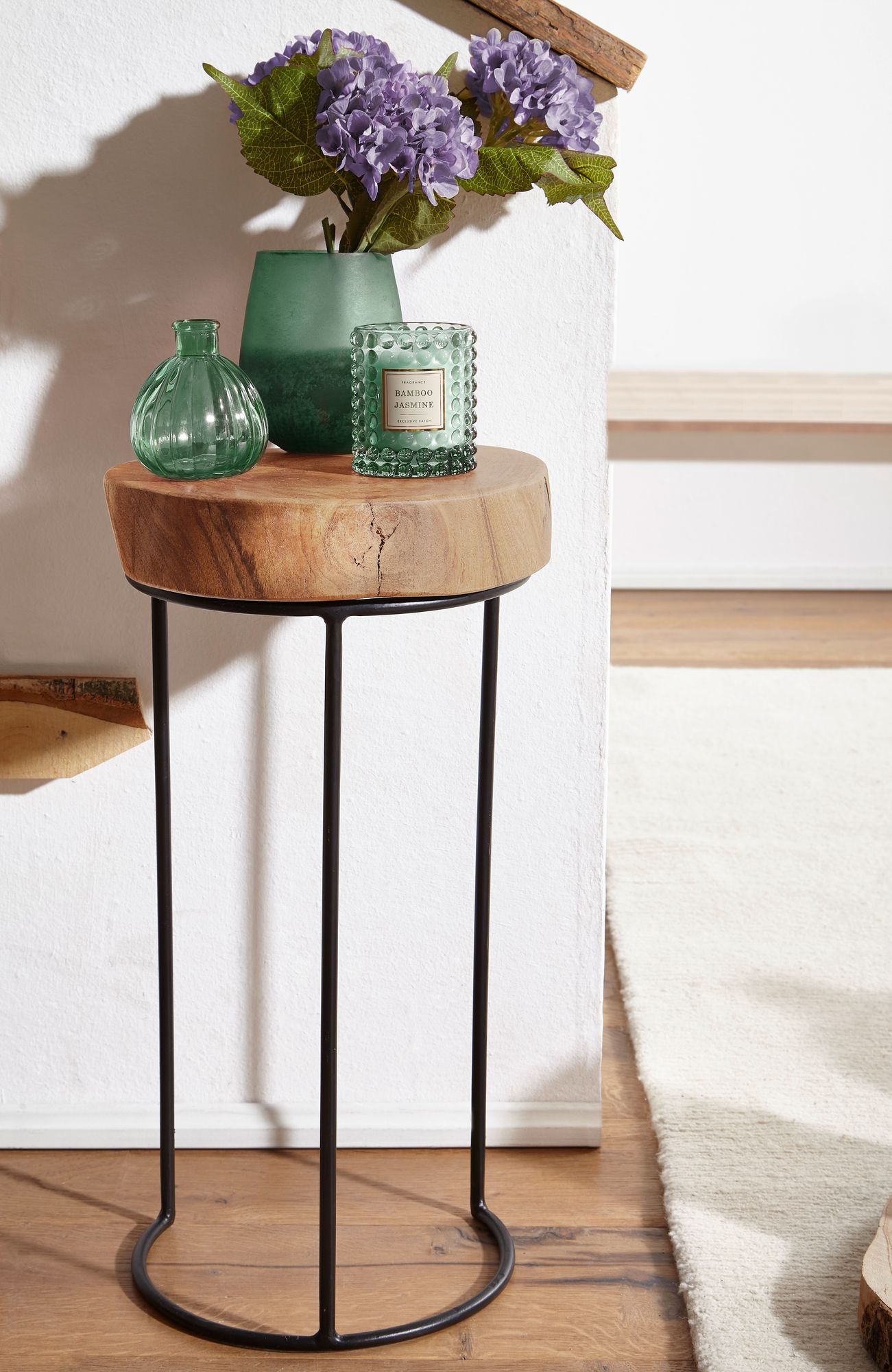 Beistelltisch Alden Massivholz Akazie Höhe 55 cm