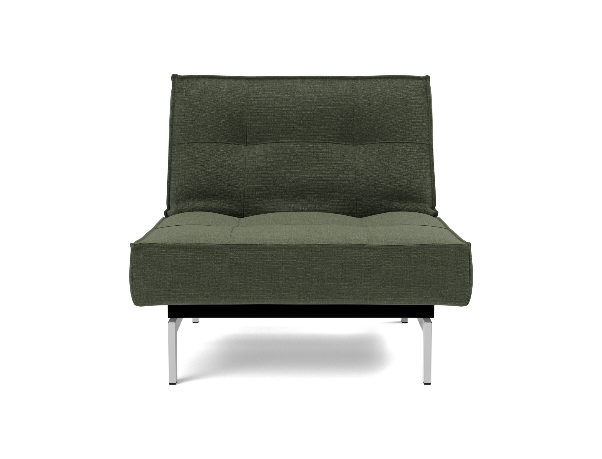 Sessel Splitback Chenille Esina 413-Olive-Green Beine Chrom