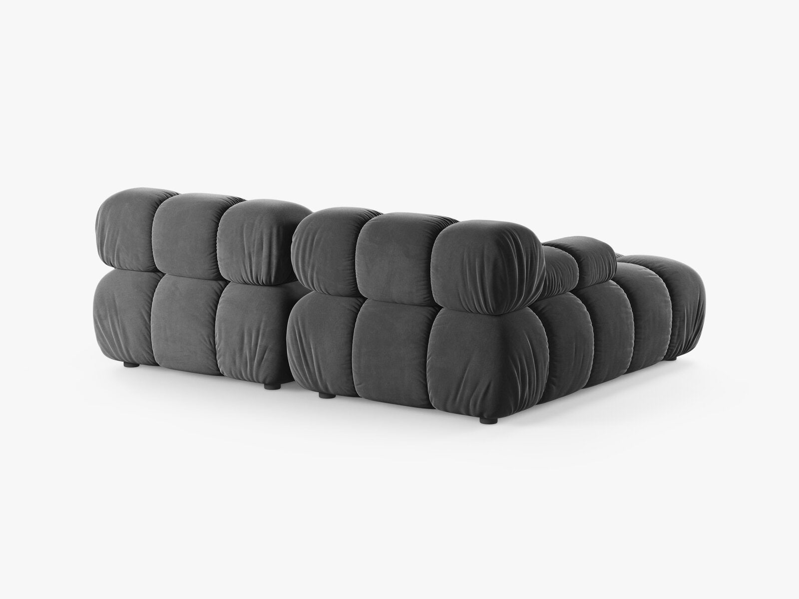 Micadoni Modulares Ecksofa Bellis 3-Sitzer Links Samt Venus Grau