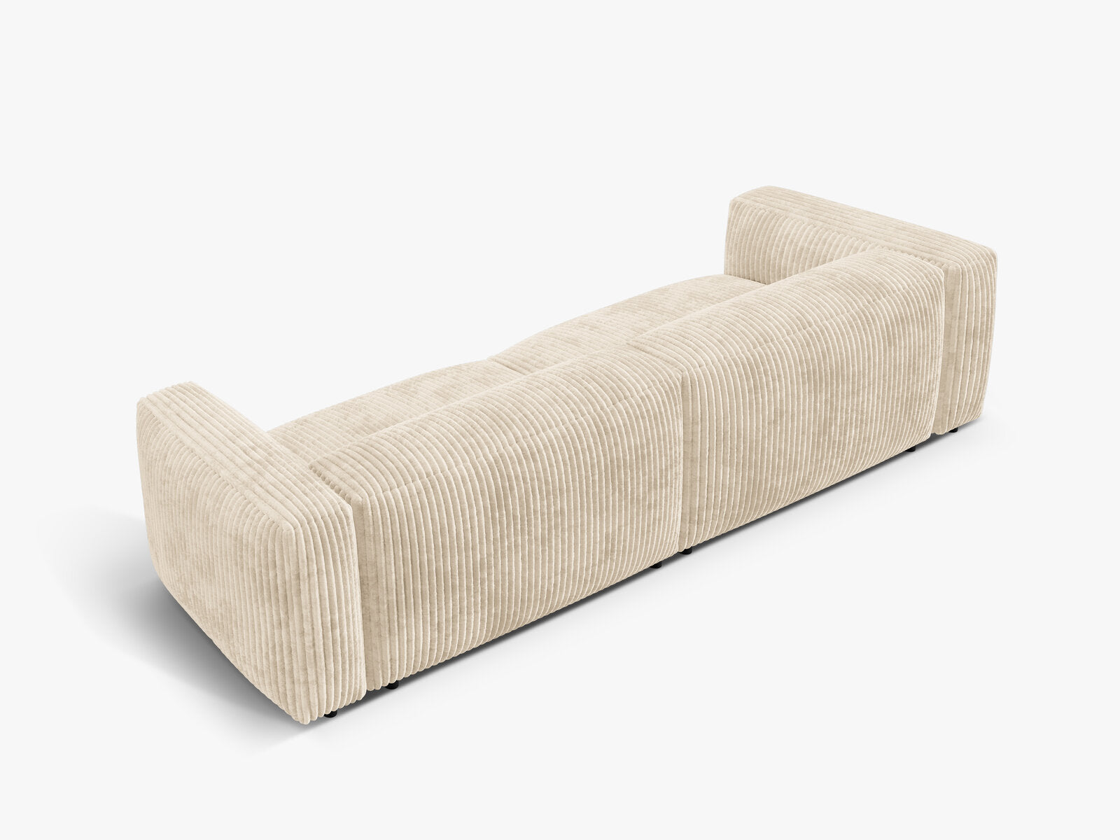 Micadoni Sofa Martina 4-Sitzer Kord Tilia Helles Beige