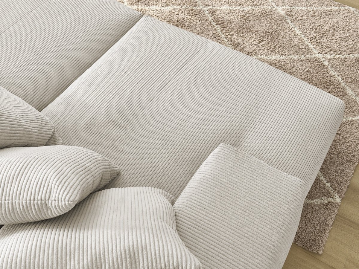 Bobochic Voltaire Sofa 4-Sitzer 248 × 170 cm Cordsamt Beige
