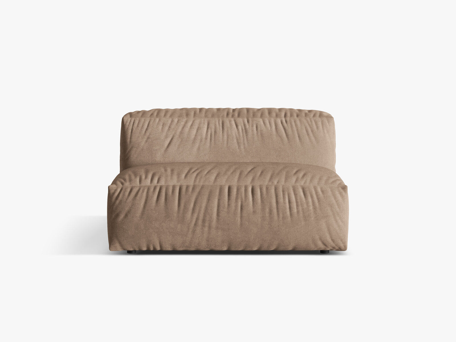 Micadoni Modul Martina 1-Sitzer Groß Samt Vogue Dunkelbeige
