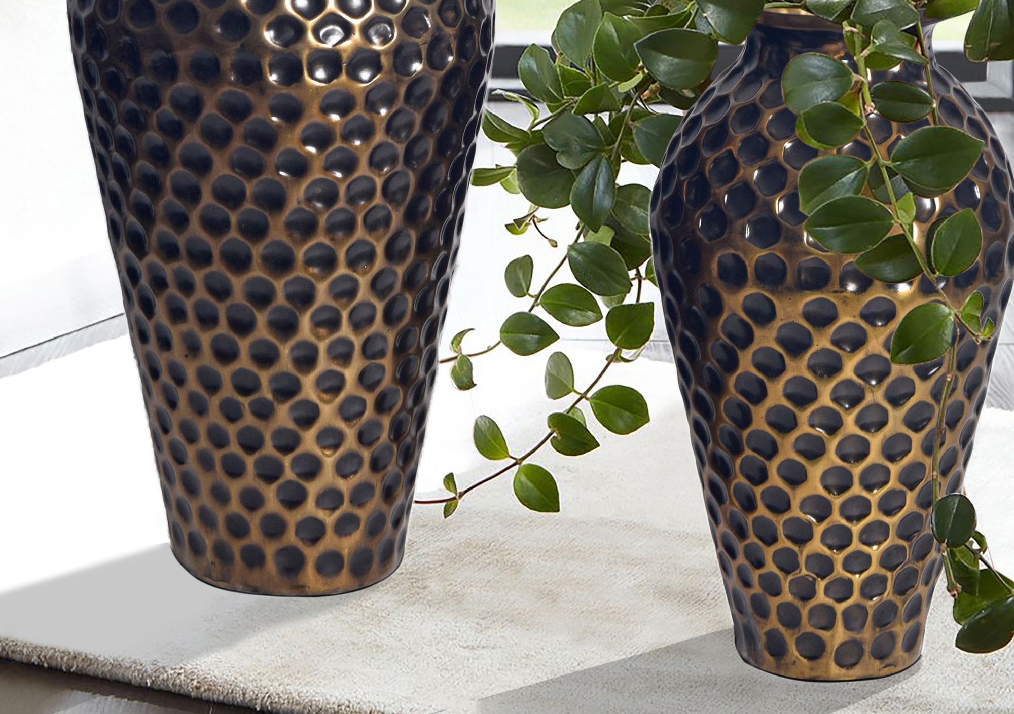 Tischvase Husavik Aluminium Gold Ø 26 cm