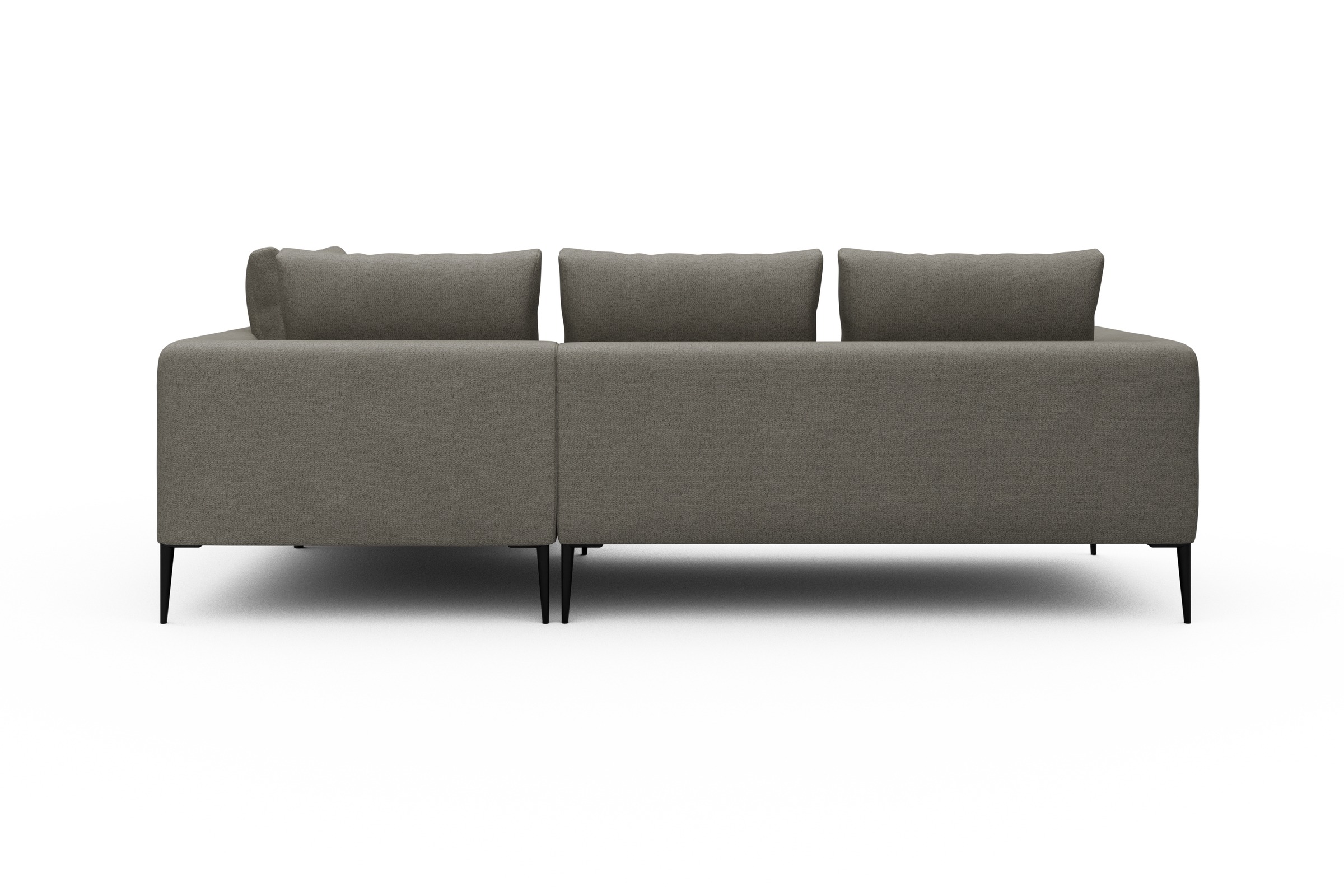 Ecksofa Paul Relax-Ecke rechts mit 2-Sitzer Denari-Warm-Grey