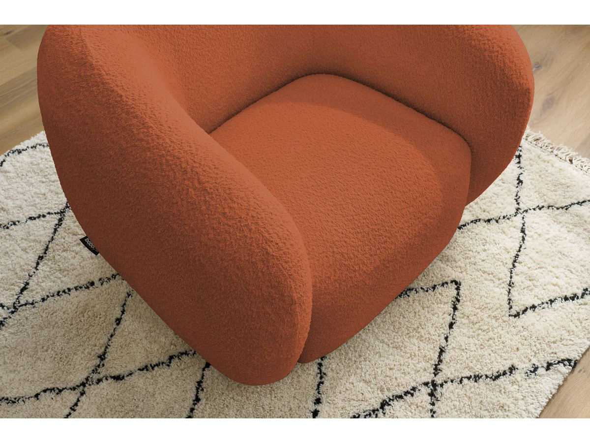 Bobochic Celine Sessel Bouclé-Stoff Orange