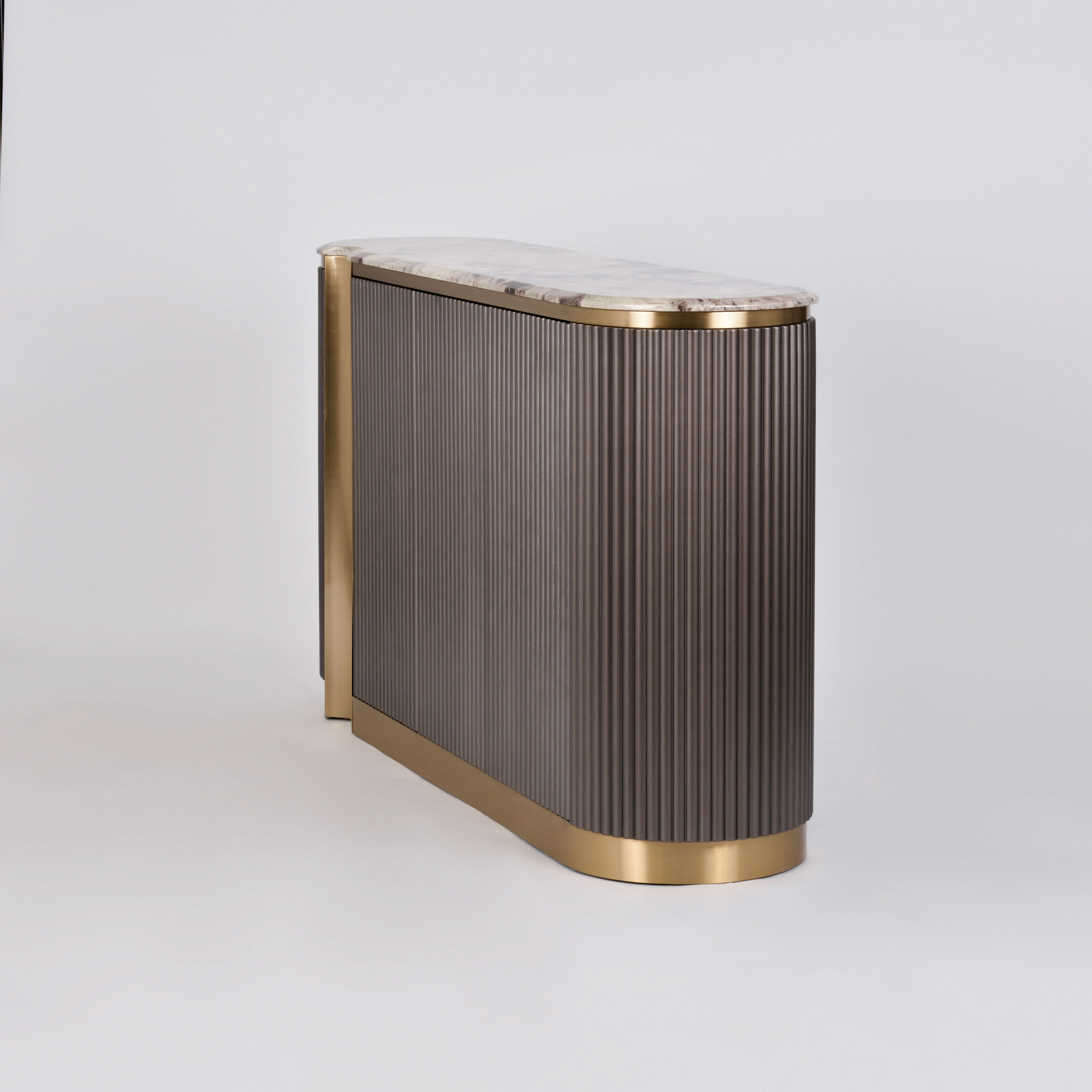 Livin Hill Sideboard Stilig 158 cm Dunkelgraphit, Platte Mehrfarbig