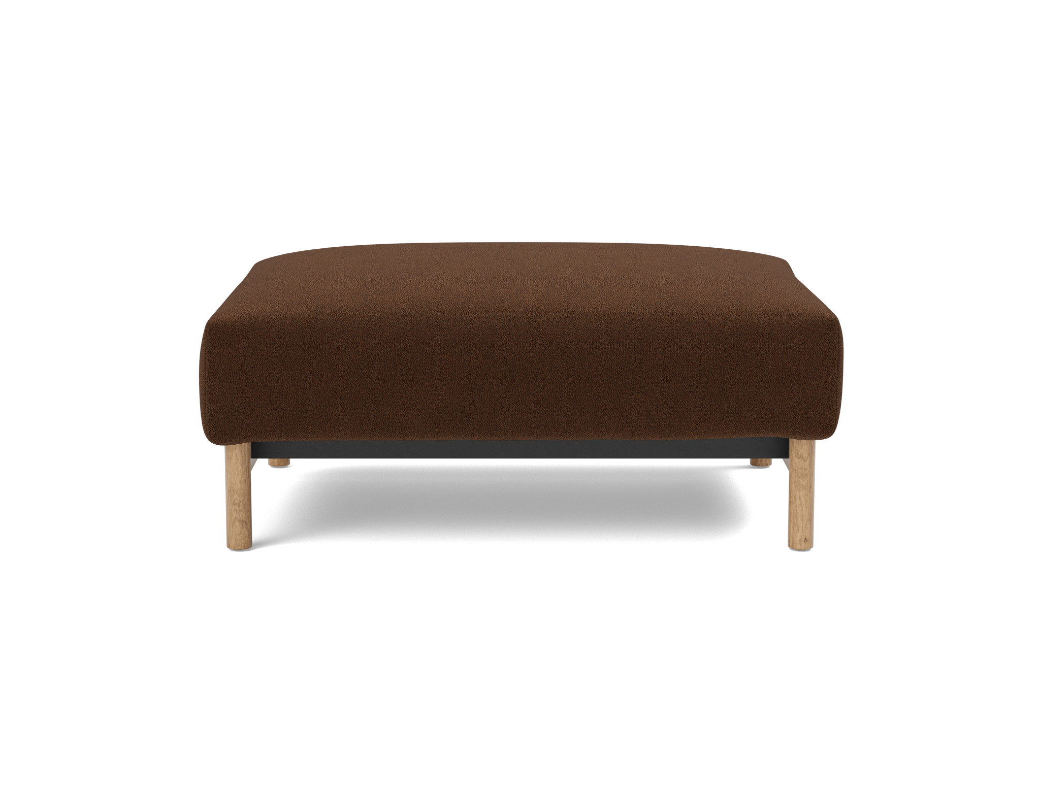 Hocker Malloy Strukturierter Stoff Taura 359-Cappuccino Beine Eiche