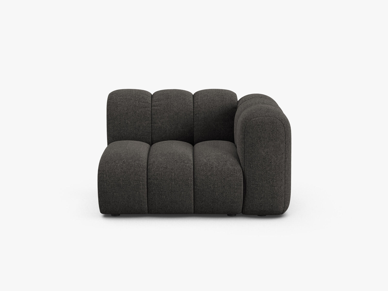Micadoni Modul Lupine 1-Sitzer Rechts Chenille Eden Dunkelgrau