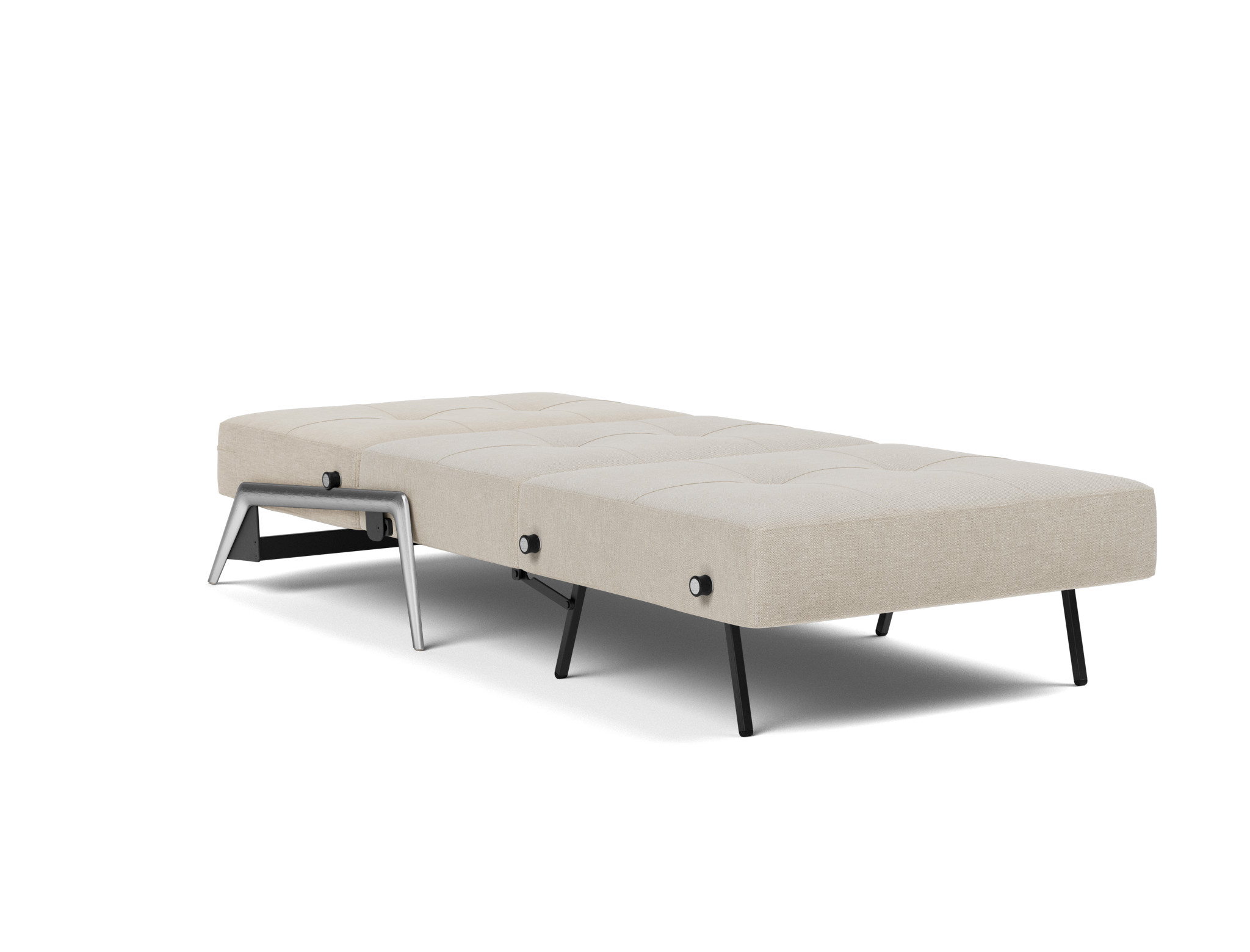 Schlafsessel Cubed 90 Flachgewebe Phobos 586-Latte Beine Aluminium