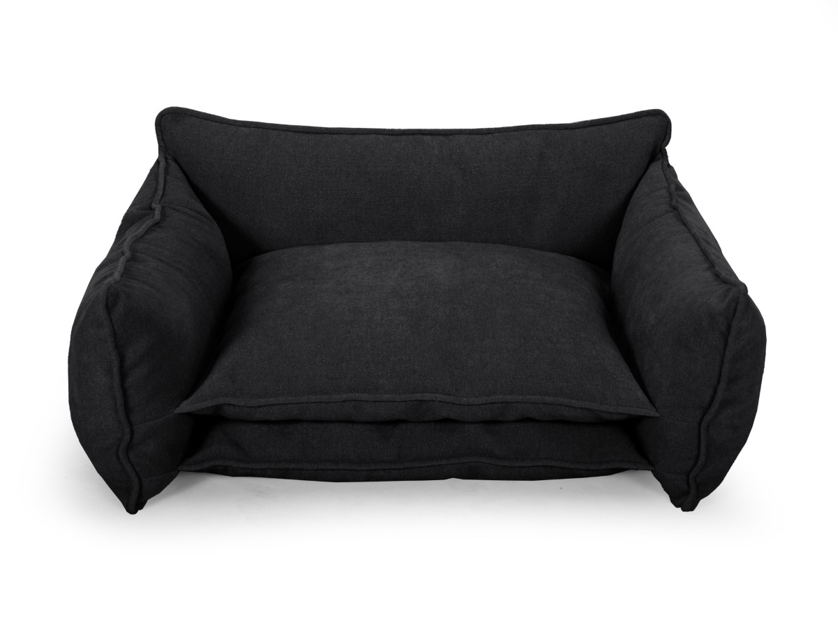 Bobochic Pluto Hundekorb Strukturstoff Schwarz, Größe XXL (123 cm)