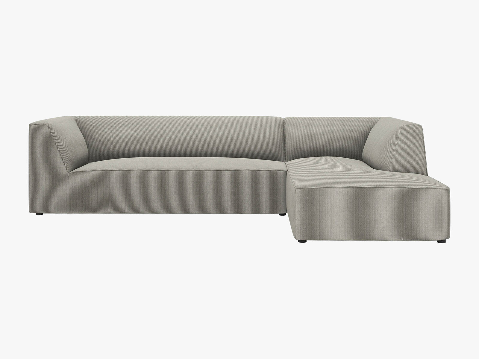Micadoni 4-Sitzer Modular Sofa Ruby Rechts Kord Scala Hellgrau