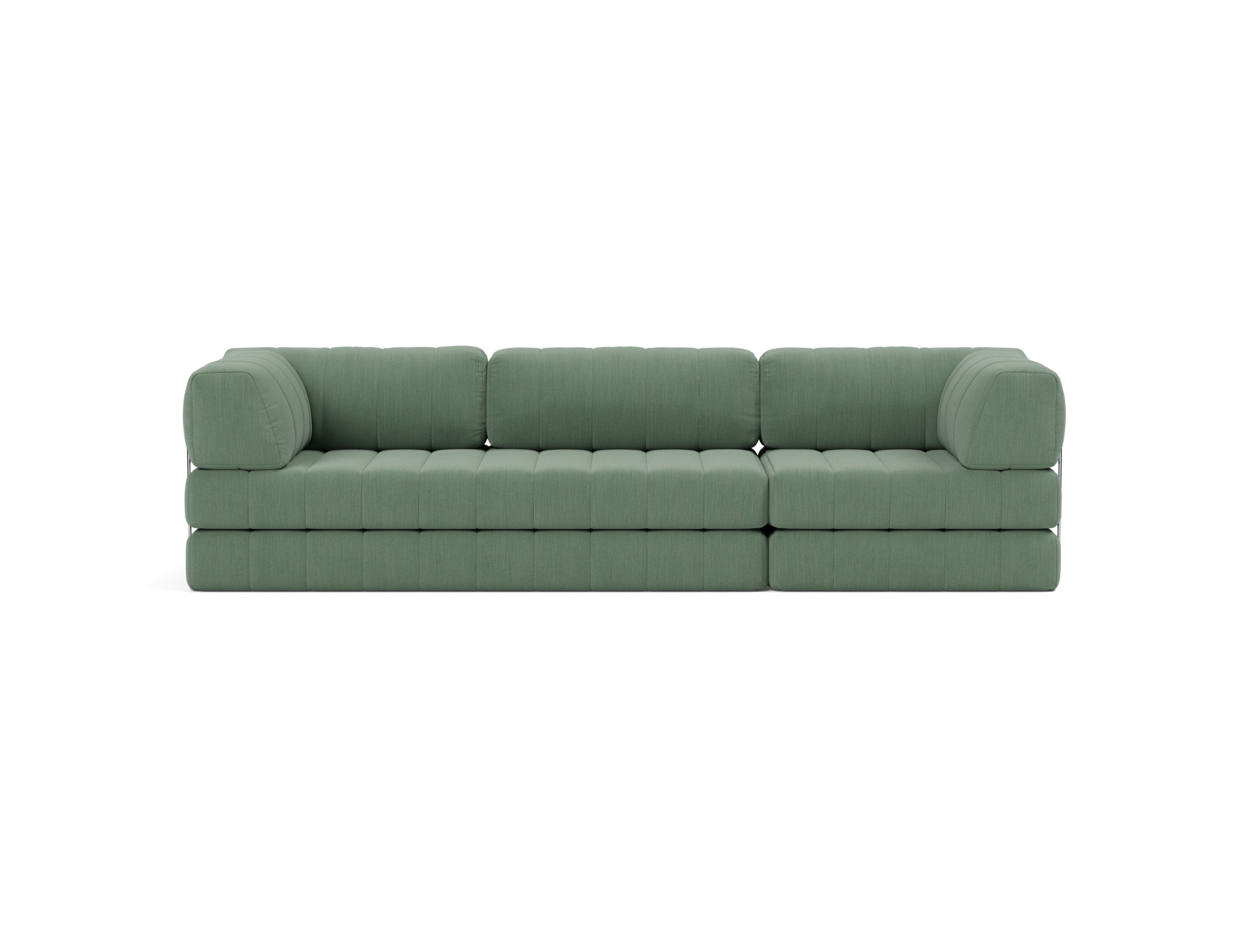 Schlafsofa CozyPad Grand mit Armlehnen Flachgewebe Elegance 518-Green