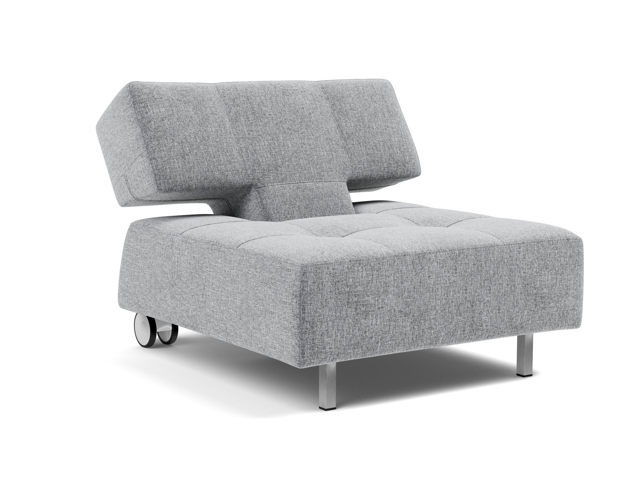 Sessel Long Horn D.E.L. Strukturierter Stoff Twist 565-Granite