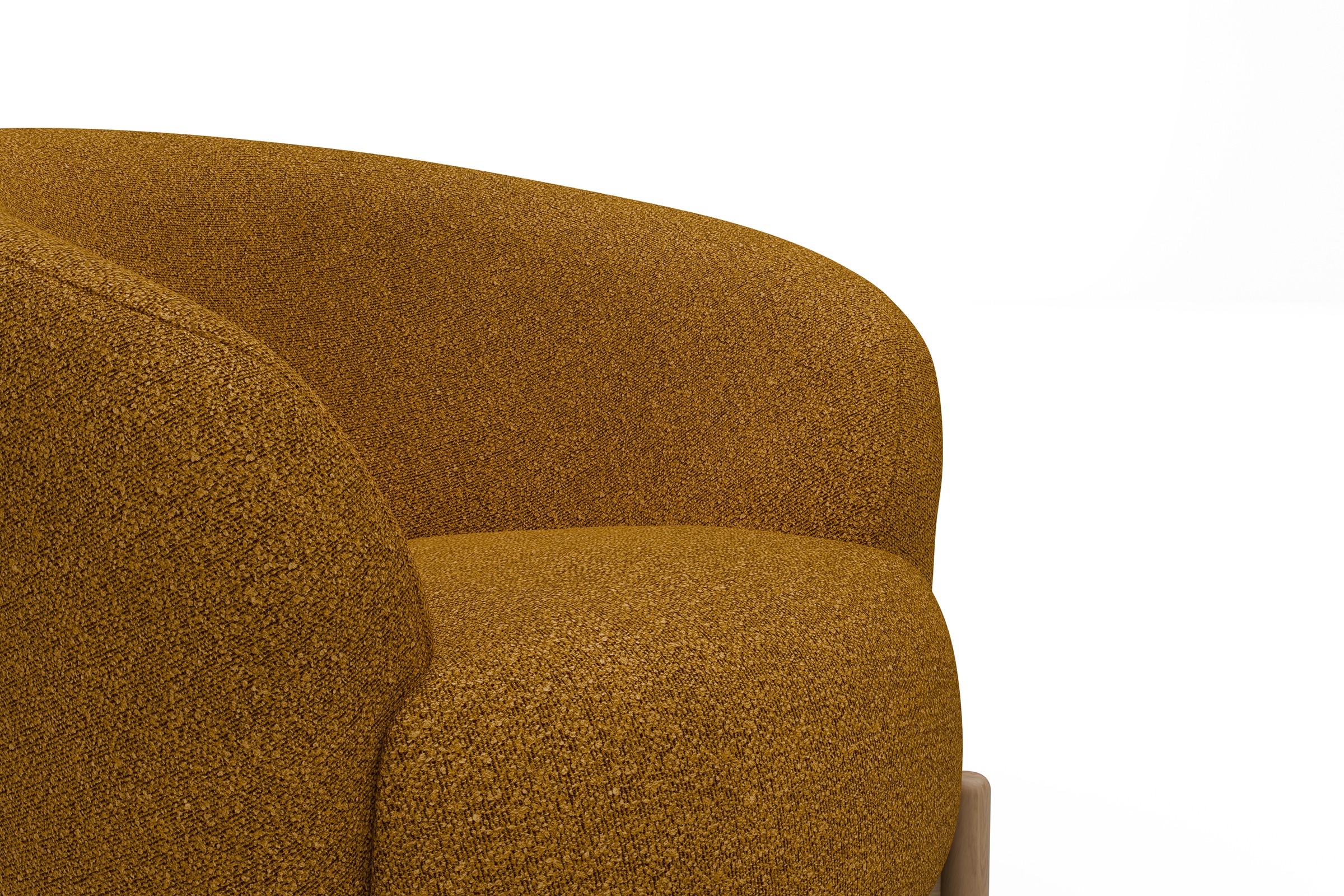 Sessel Ronda Holzbeine Eiche Natur Boucle-Ochre