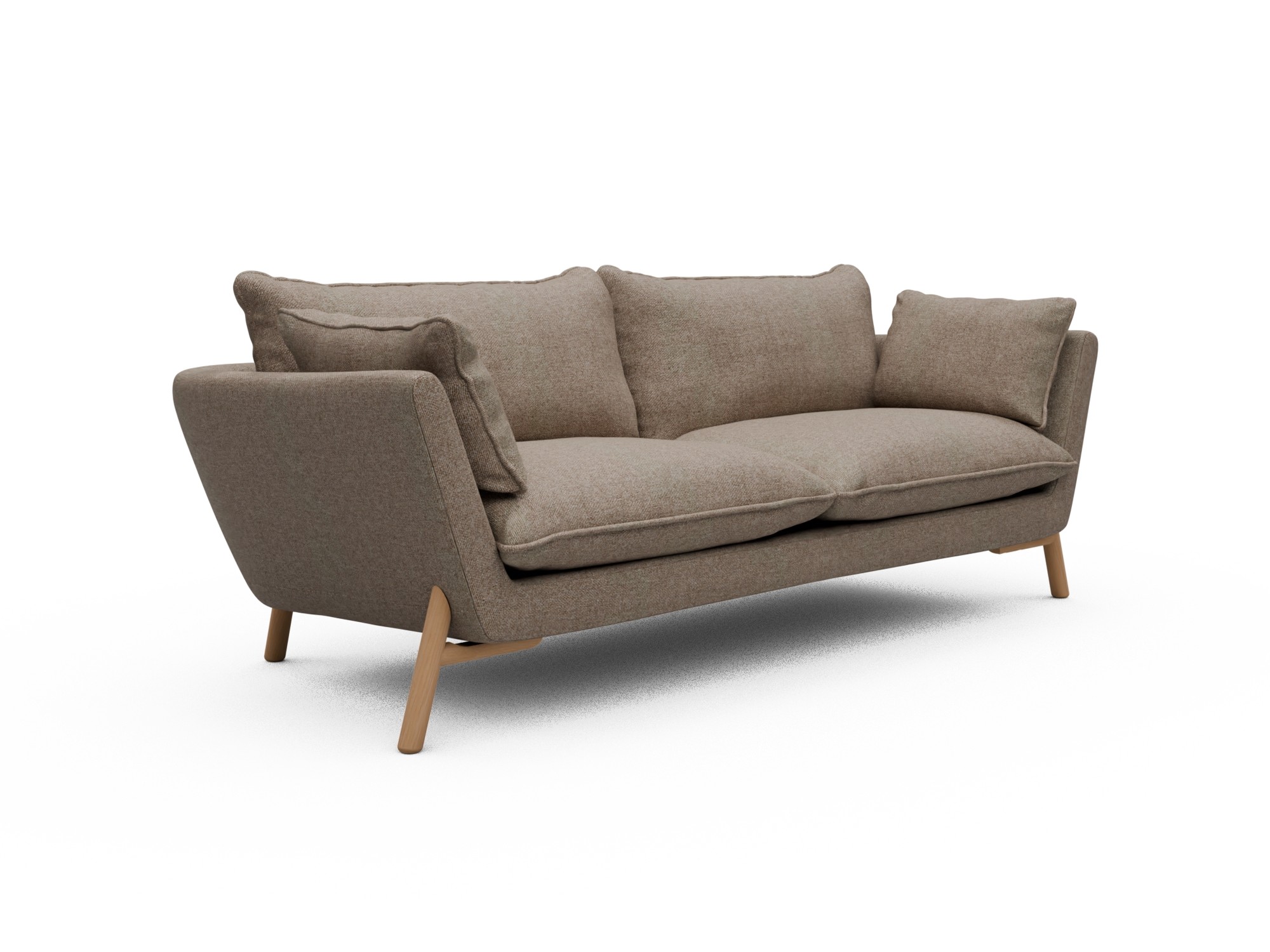 Skandi Home Sofa Emil Soft 3-Sitzer Beinfarbe Eiche Natur Sama-Antelope moebelfaktor
