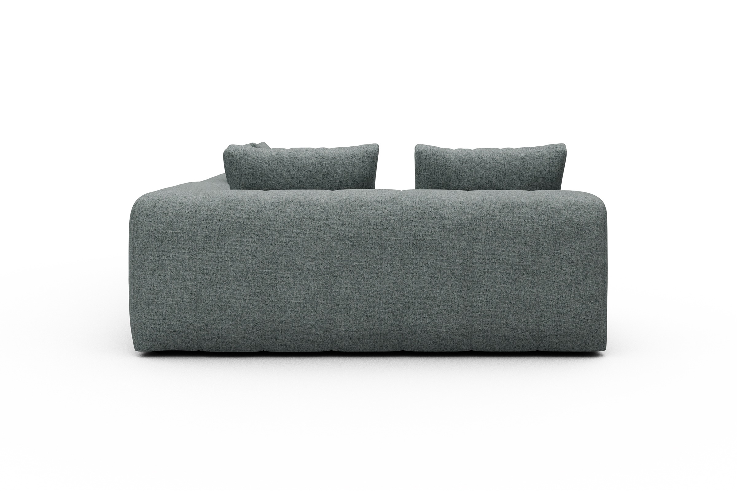 Ecksofa Hugo 2x 2,5-Sitzer Armlehne rechts Casone-Light-Mixed-Green