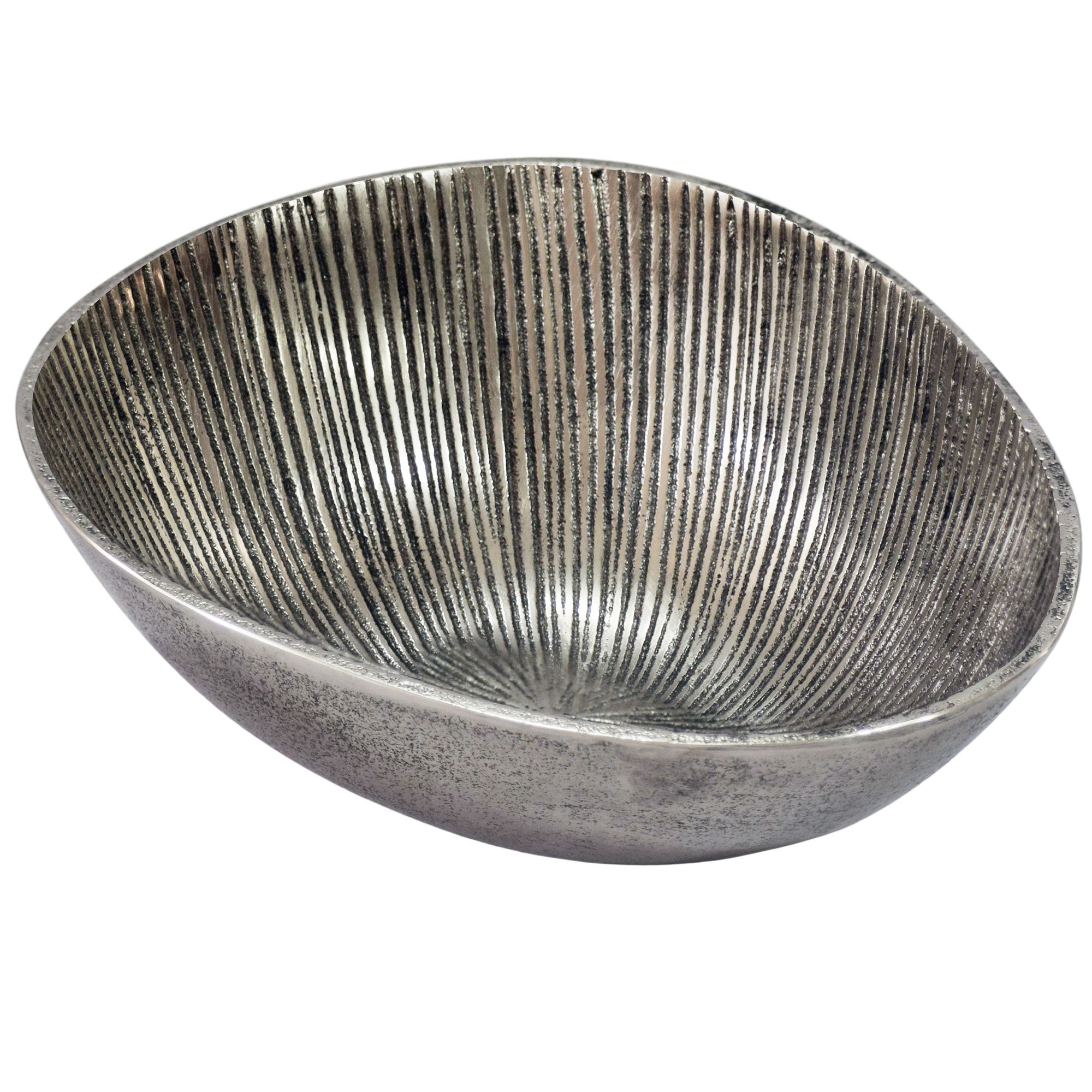 Dekoschale Svelvik Aluminium Silber 30 × 24 × 10 cm