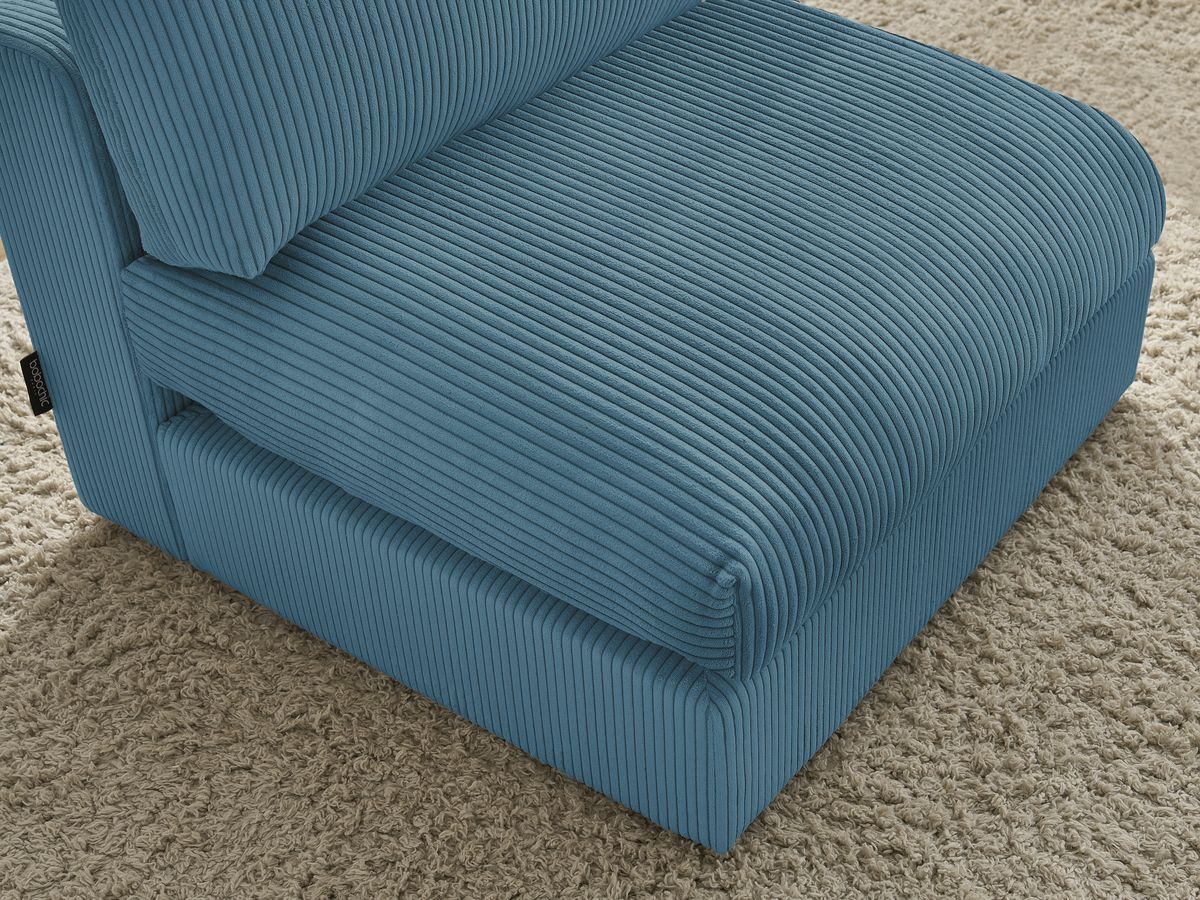 Bobochic Paris Sofamodul 1-Sitzer Cordsamt Hellblau