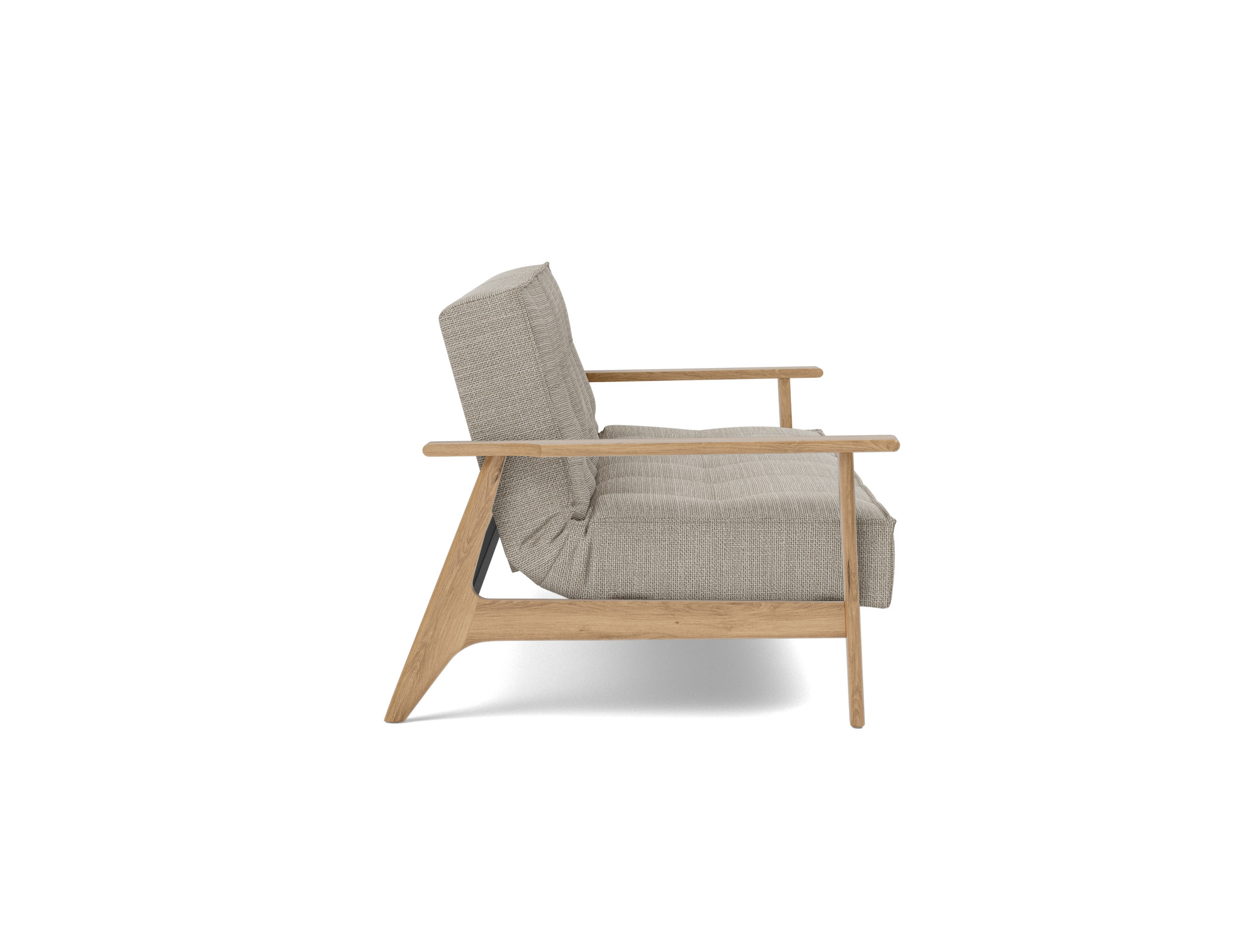 Schlafsofa Splitback Frej Strukturierter Stoff Kenya 579-Gravel