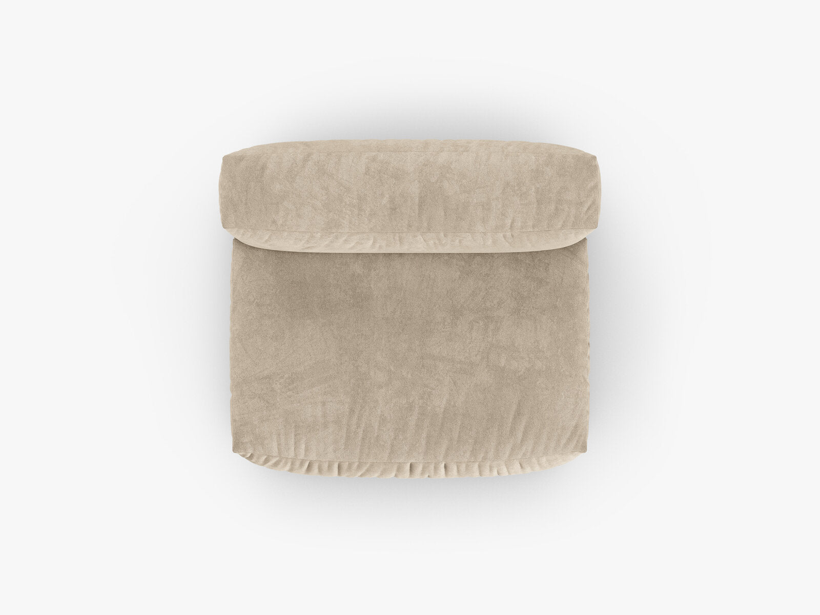 Micadoni Mittelmodul Martina 1-Sitzer Groß 90cm Sitztiefe Samt Vogue Helles Beige