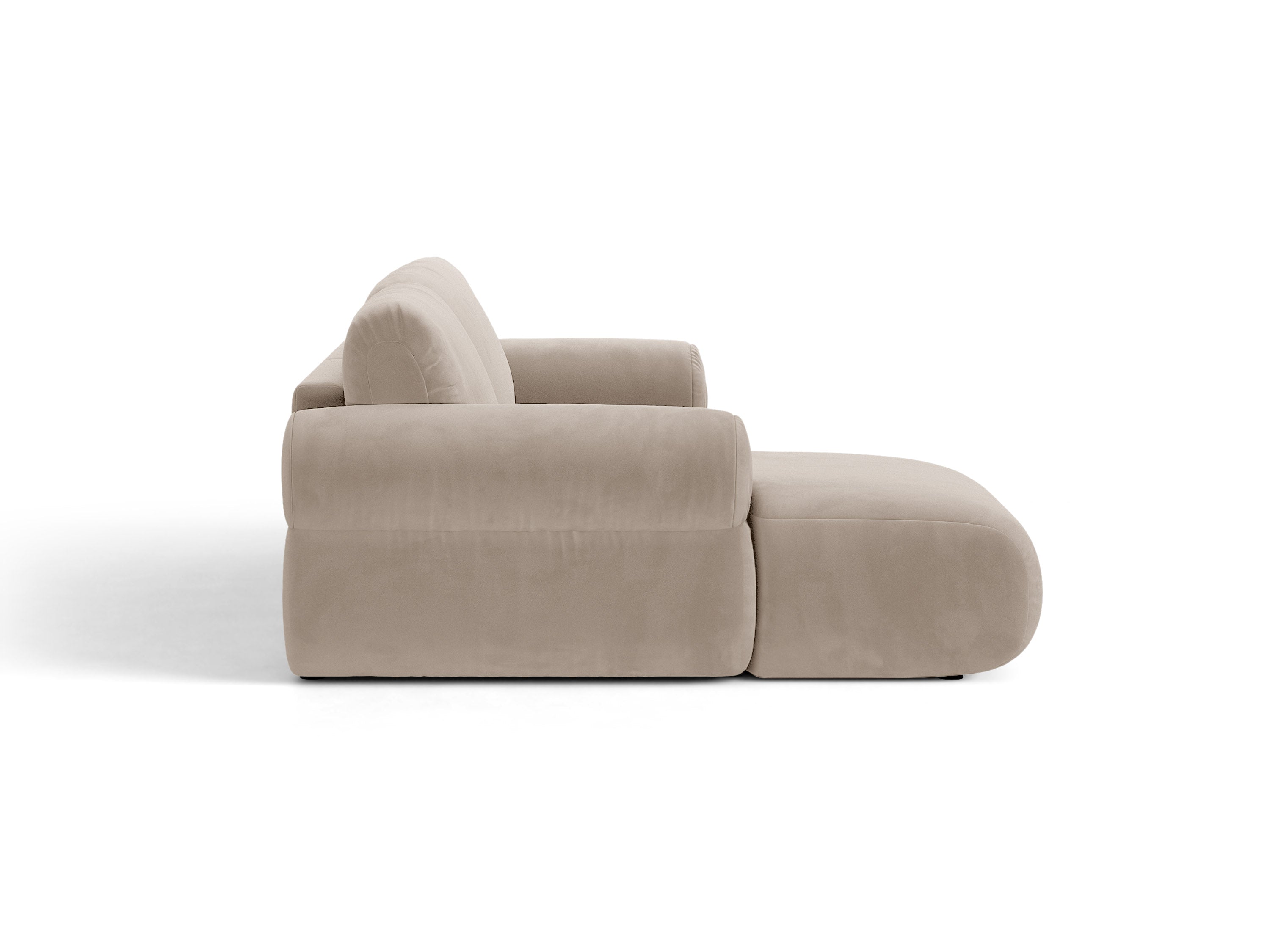 Micadoni Ophelia Ecksofa Rechts Samt Salvador Beige