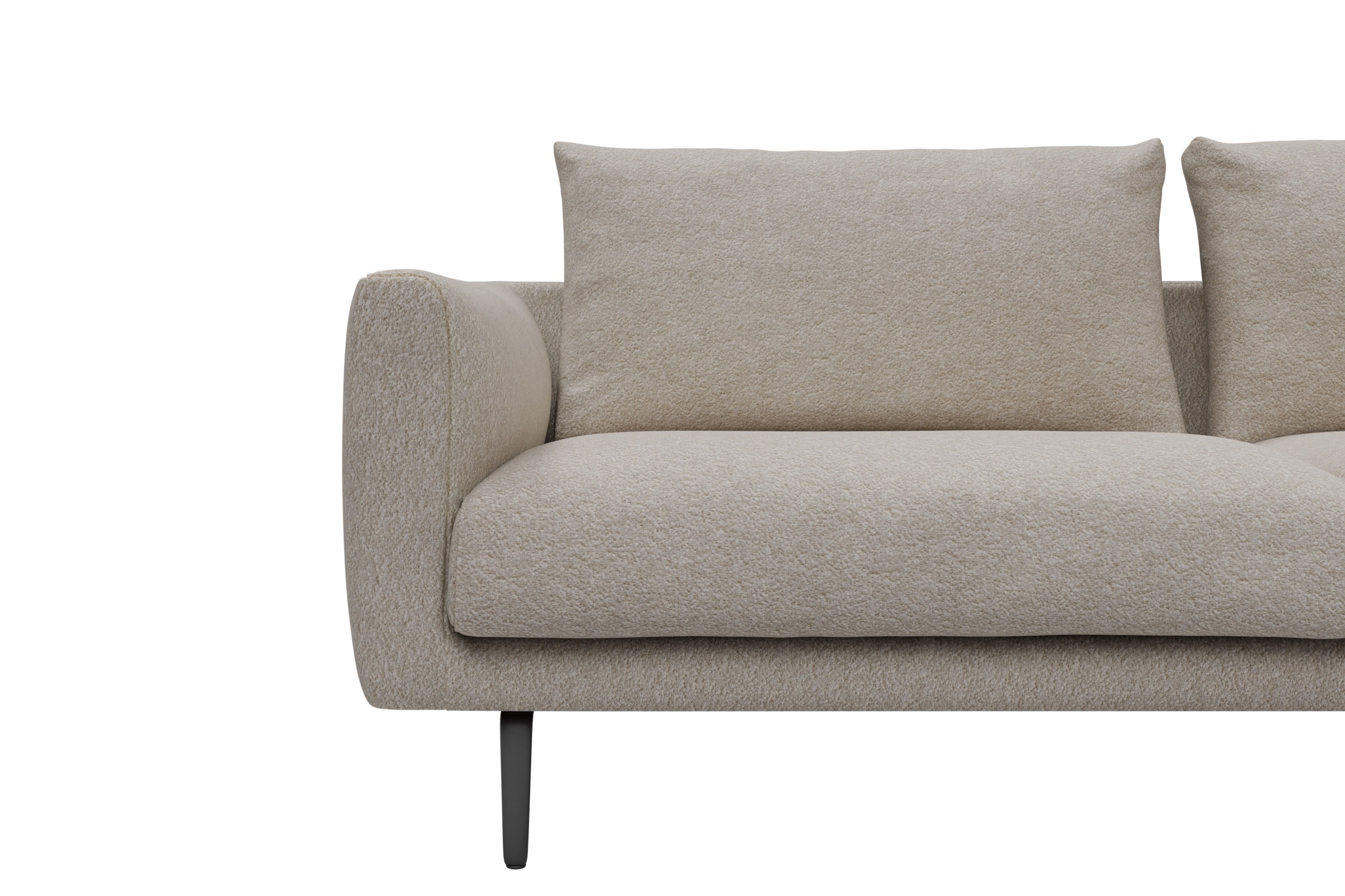 Ecksofa Karl Relax-Ecke rechts mit 2,5-Sitzer Aivi-Lace-Beige