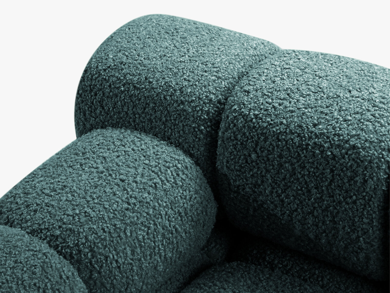 Micadoni Modulares Sofa Bellis 4-Sitzer Rechts Boucle Rolf Petrol