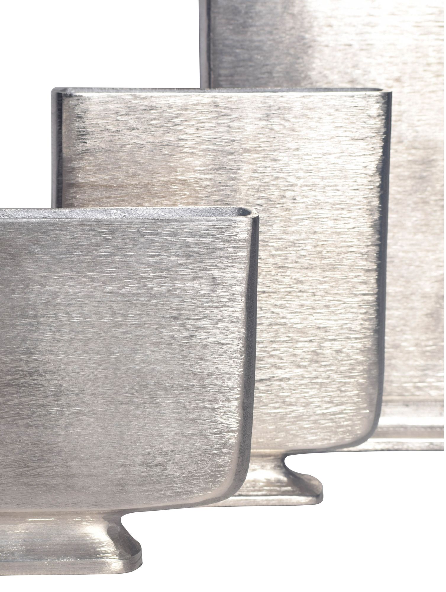 Tischvase Hunndalen Aluminium Silber
