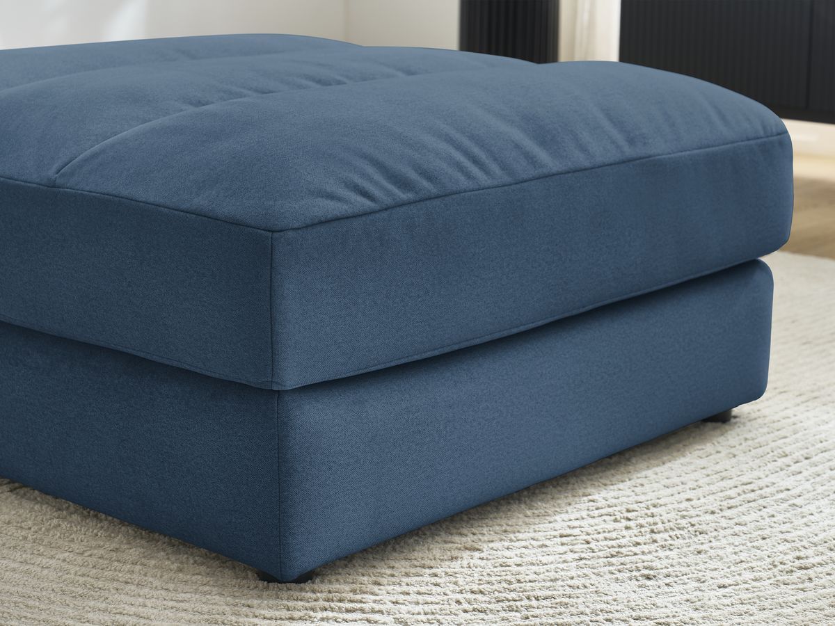Bobochic Sierra Pouf Samt Dunkelblau