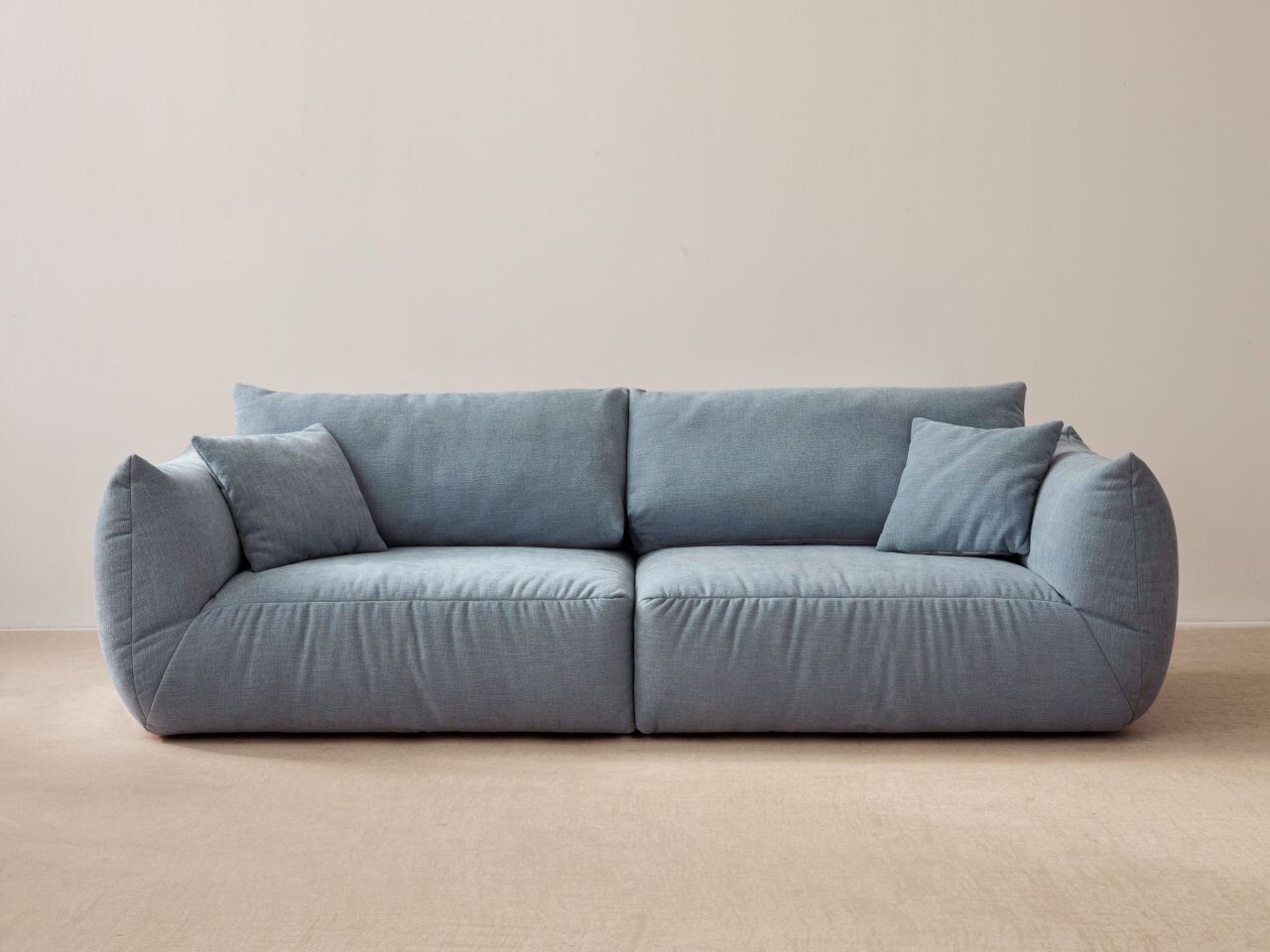 Micadoni Sofa Chris 3-Sitzer Samt Ecru