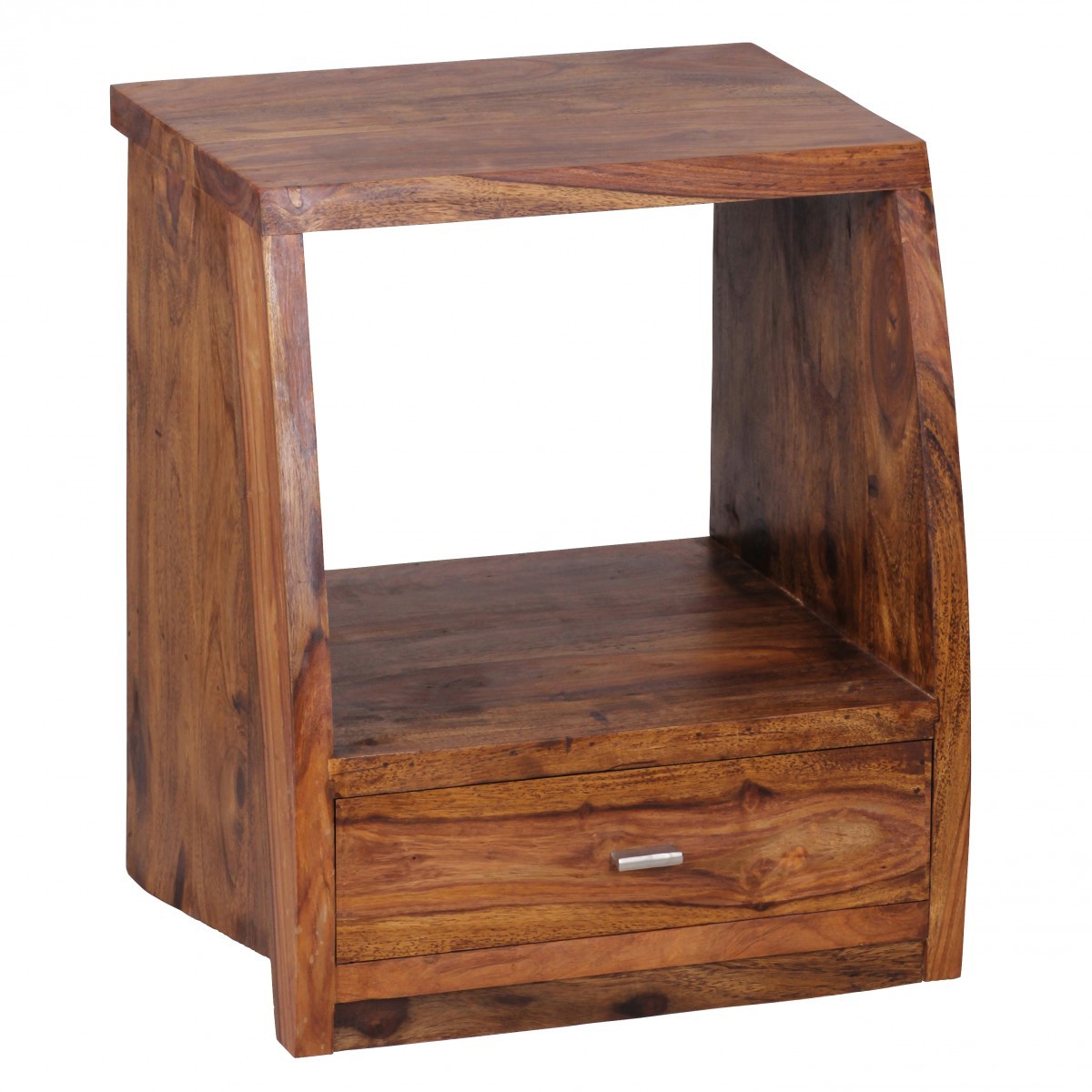 Nachttisch Aalvik Massivholz Dunkelbraun 45 × 40 × 53 cm