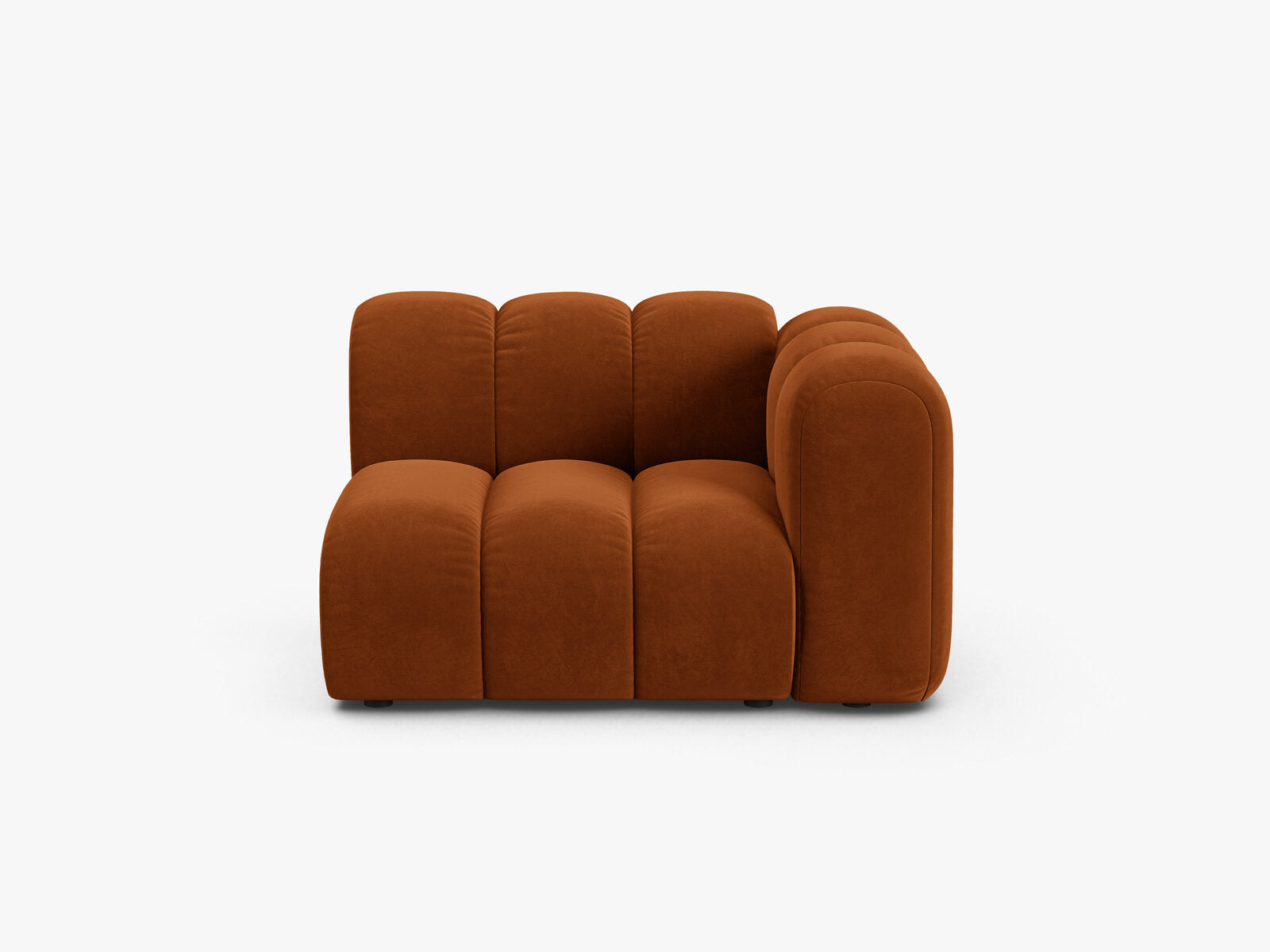 Micadoni Modul Lupine 1-Sitzer Rechts Samt Salvador Terrakotta
