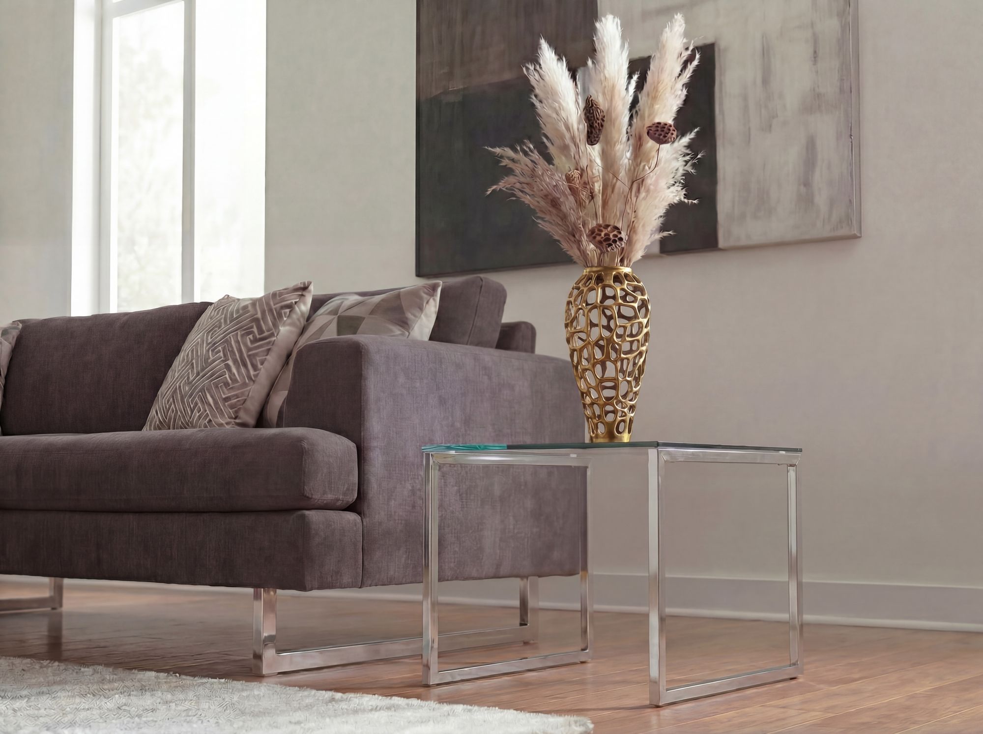 Bodenvase Arendal Aluminium Gold Ø 19 × H 45 cm